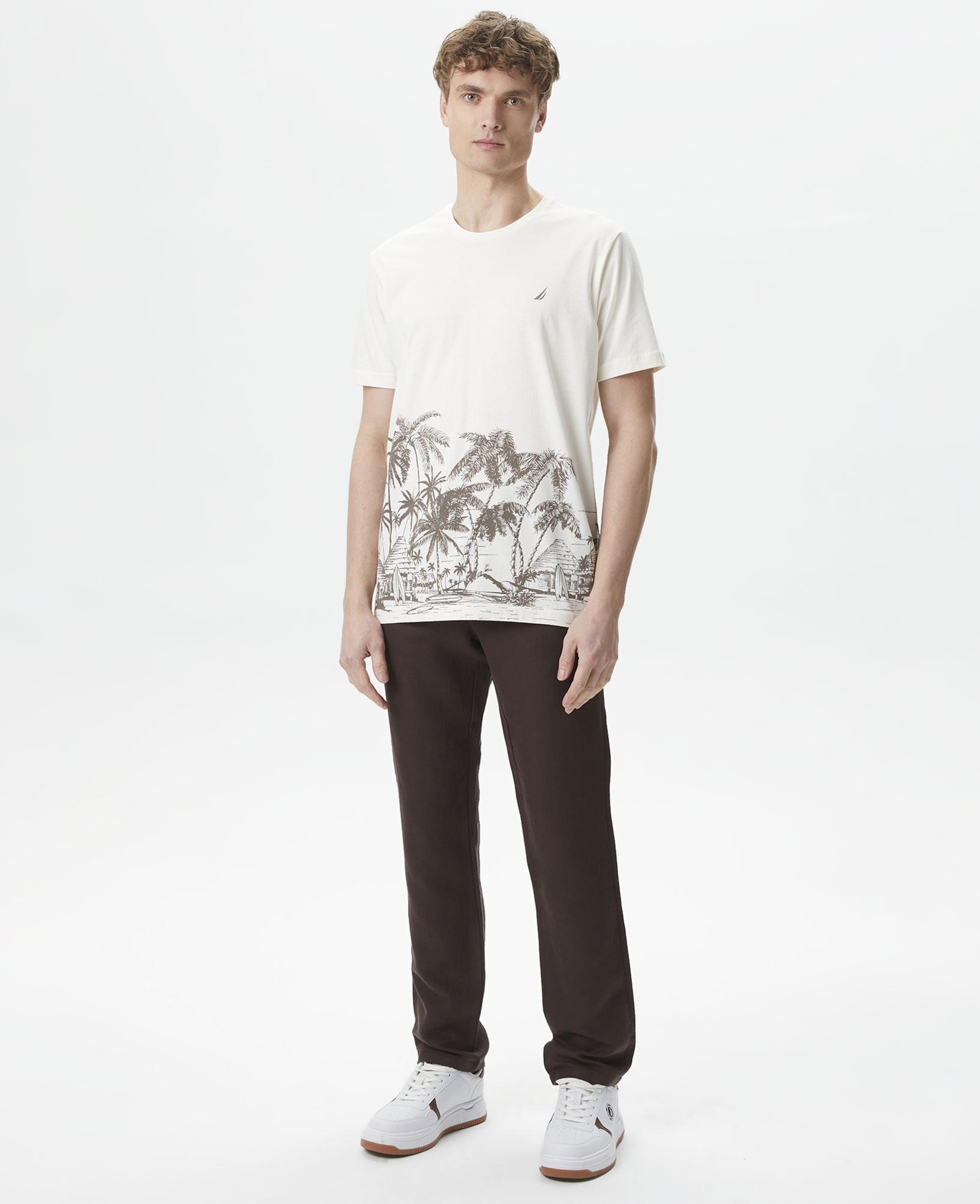 Nautica Erkek Kahverengi Classic Fit Pantolon