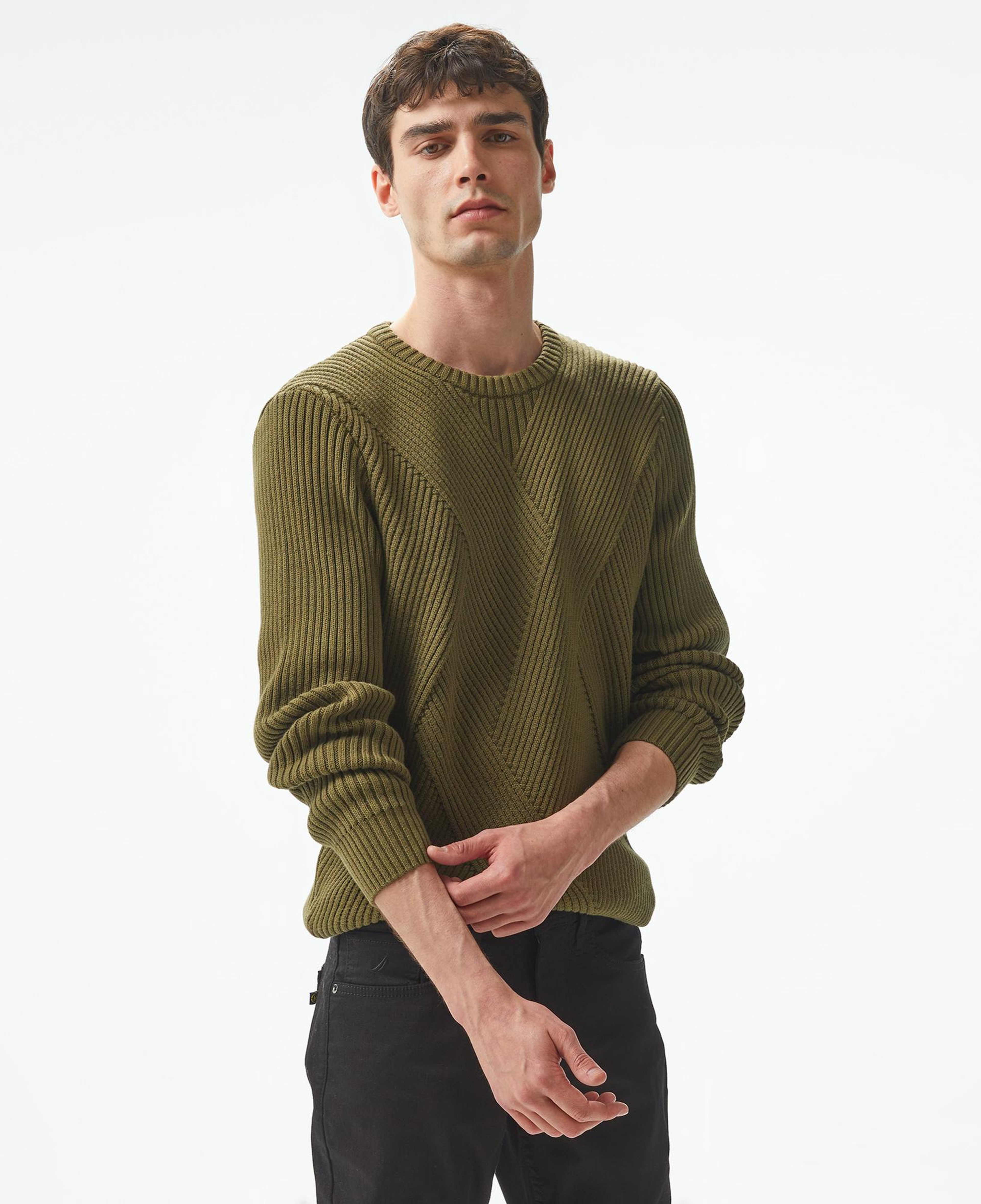 Nautica Erkek Haki Regular Fit Kazak