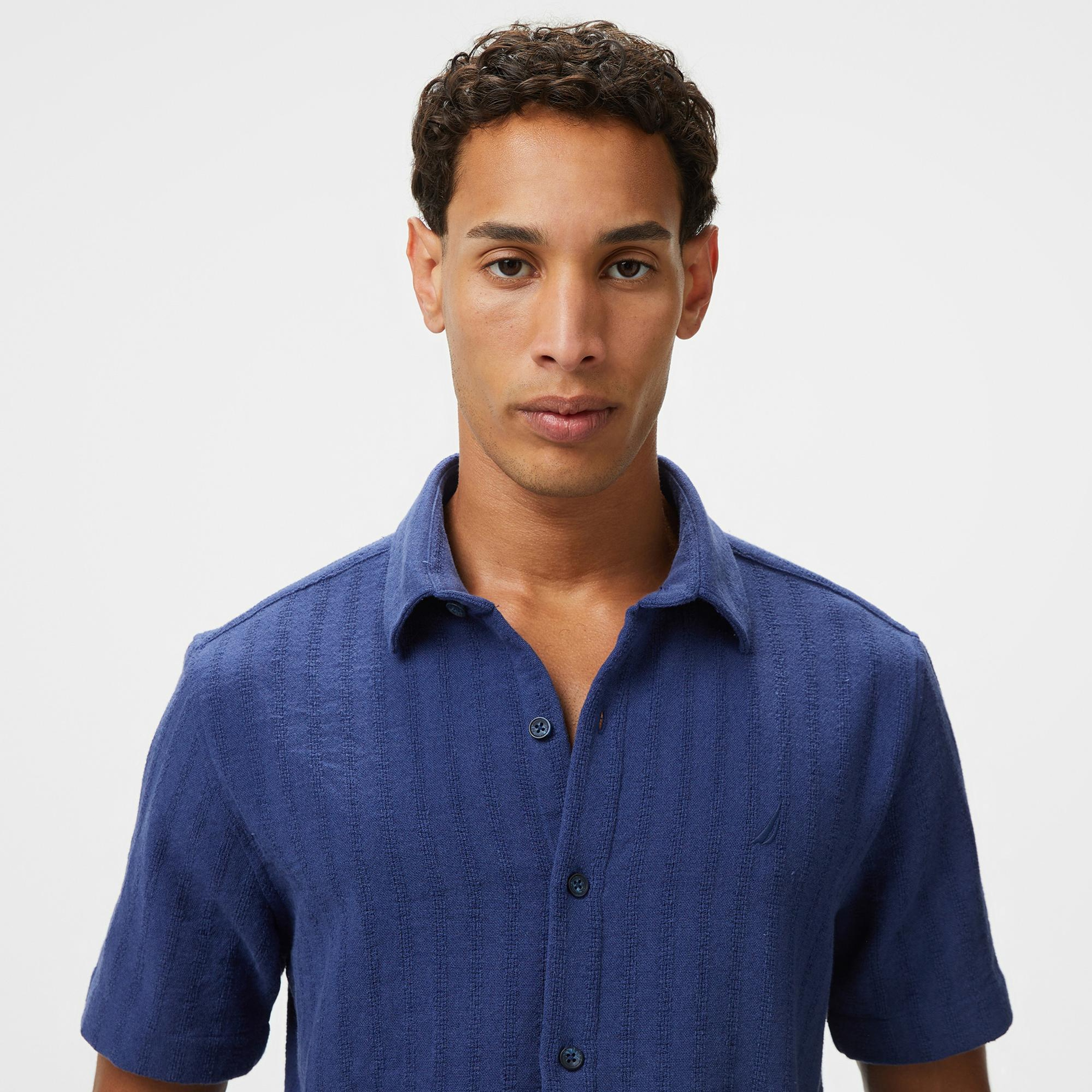 Nautica Erkek Lacivert Classic Fit Gömlek