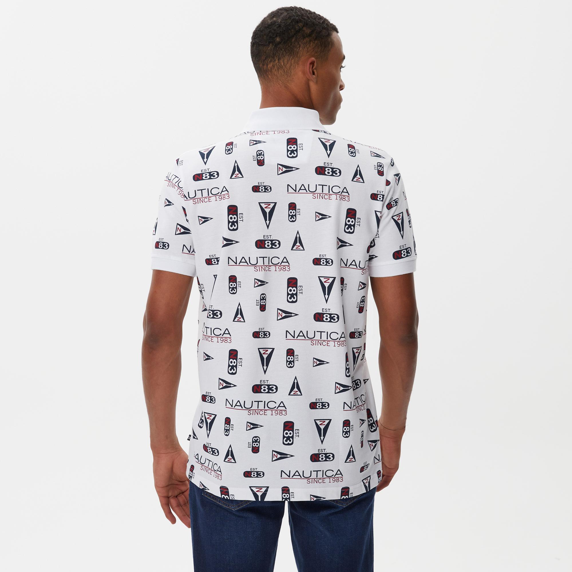 Nautica Erkek Beyaz Kısa Kollu Polo Yaka T-Shirt