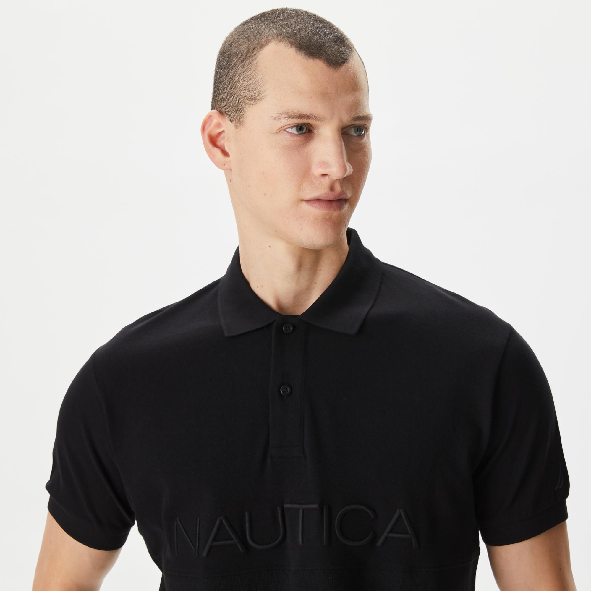 Nautica Erkek Siyah Classic Fit Polo Yaka T-Shirt
