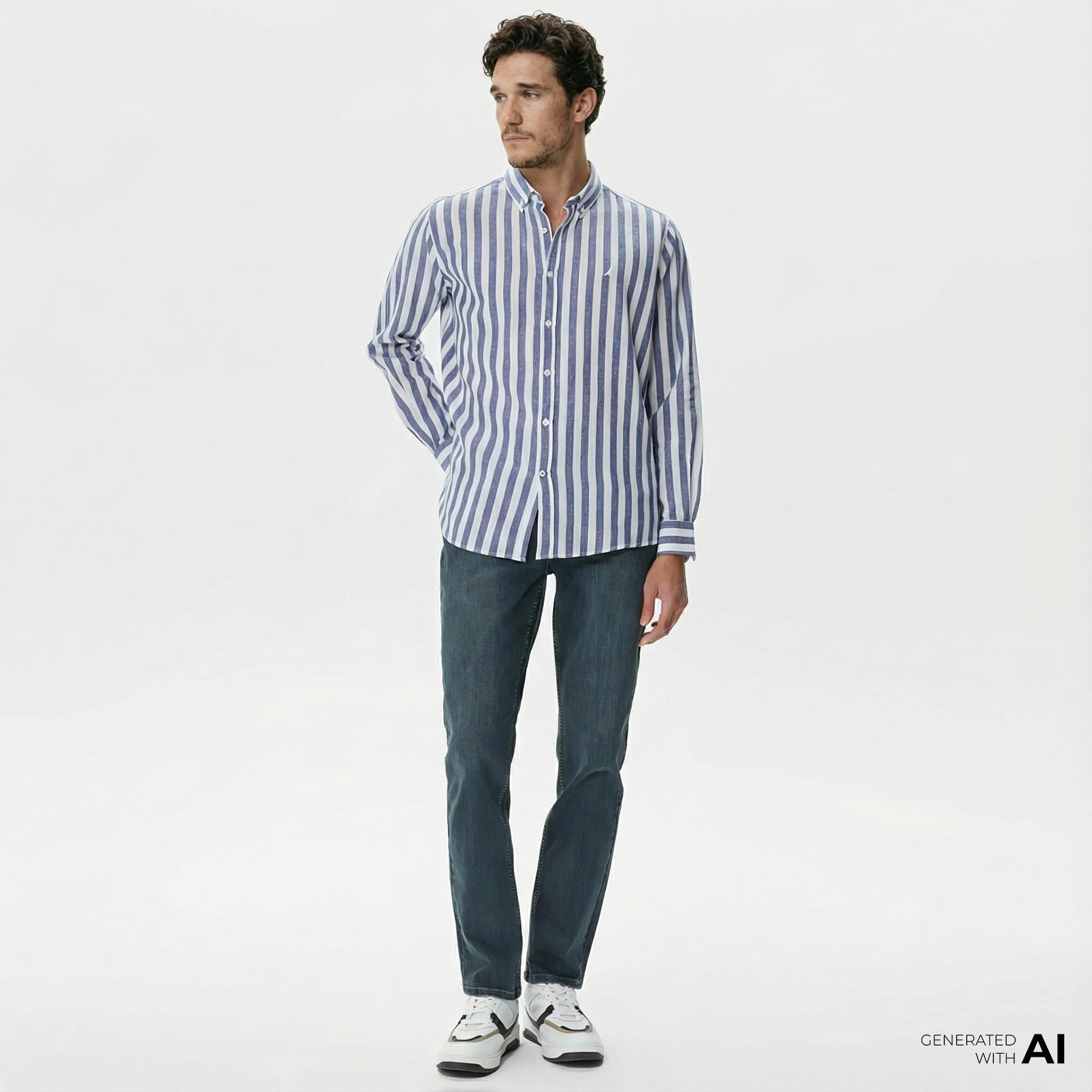 Nautica Erkek Lacivert Slim Fit Jean Pantolon