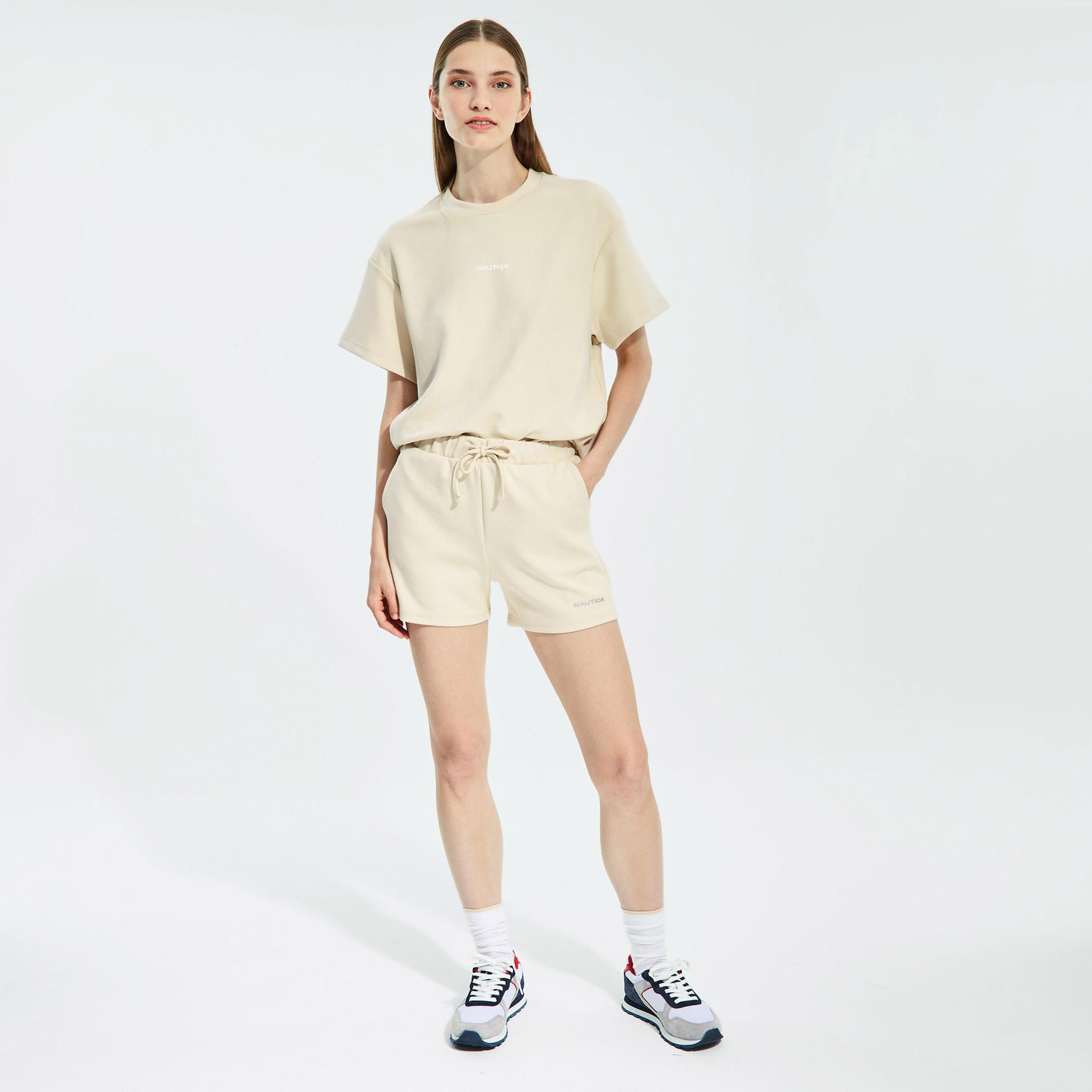 Nautica Kadın Bej Oversize Şort