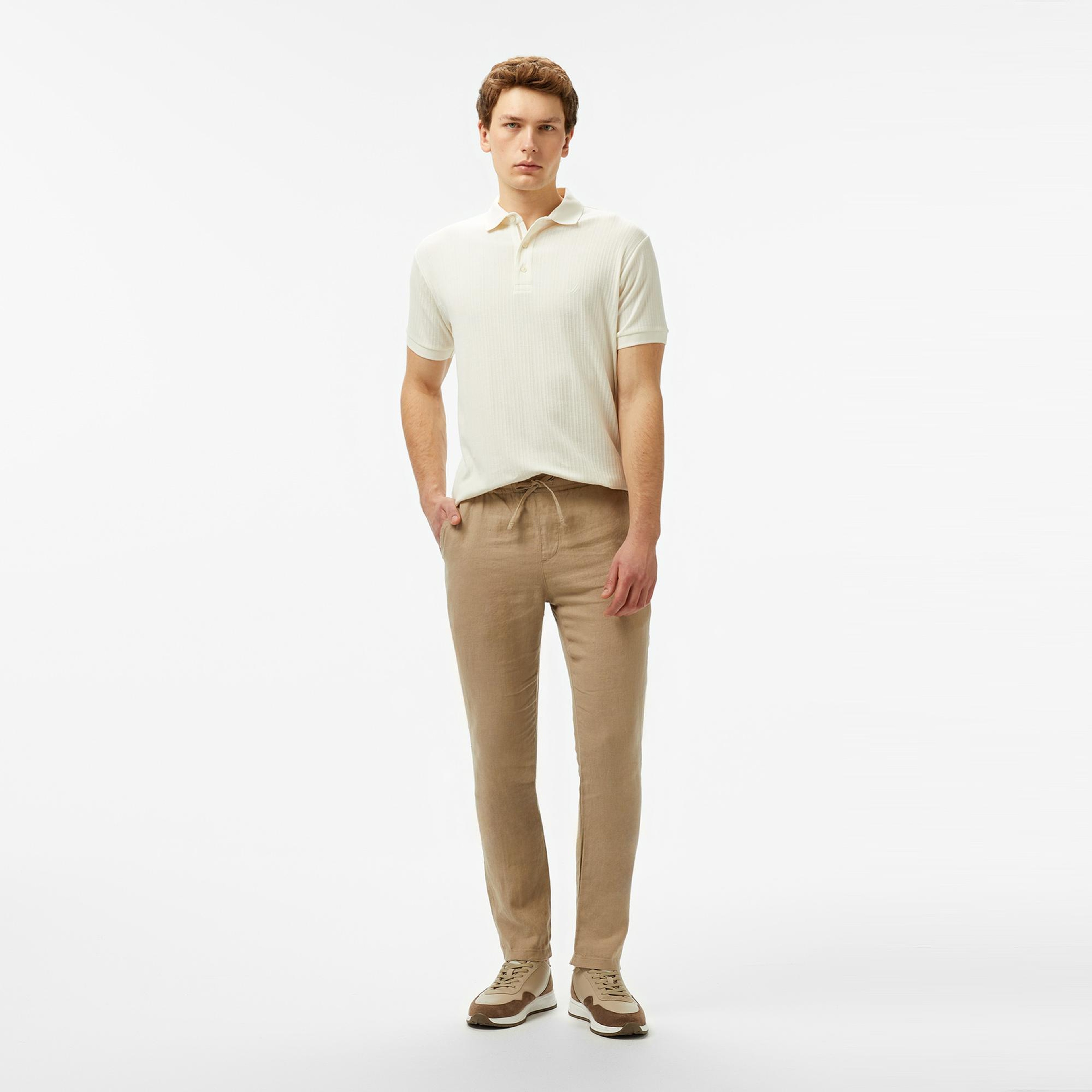 Nautica Erkek Gri Slim Fit Pantolon