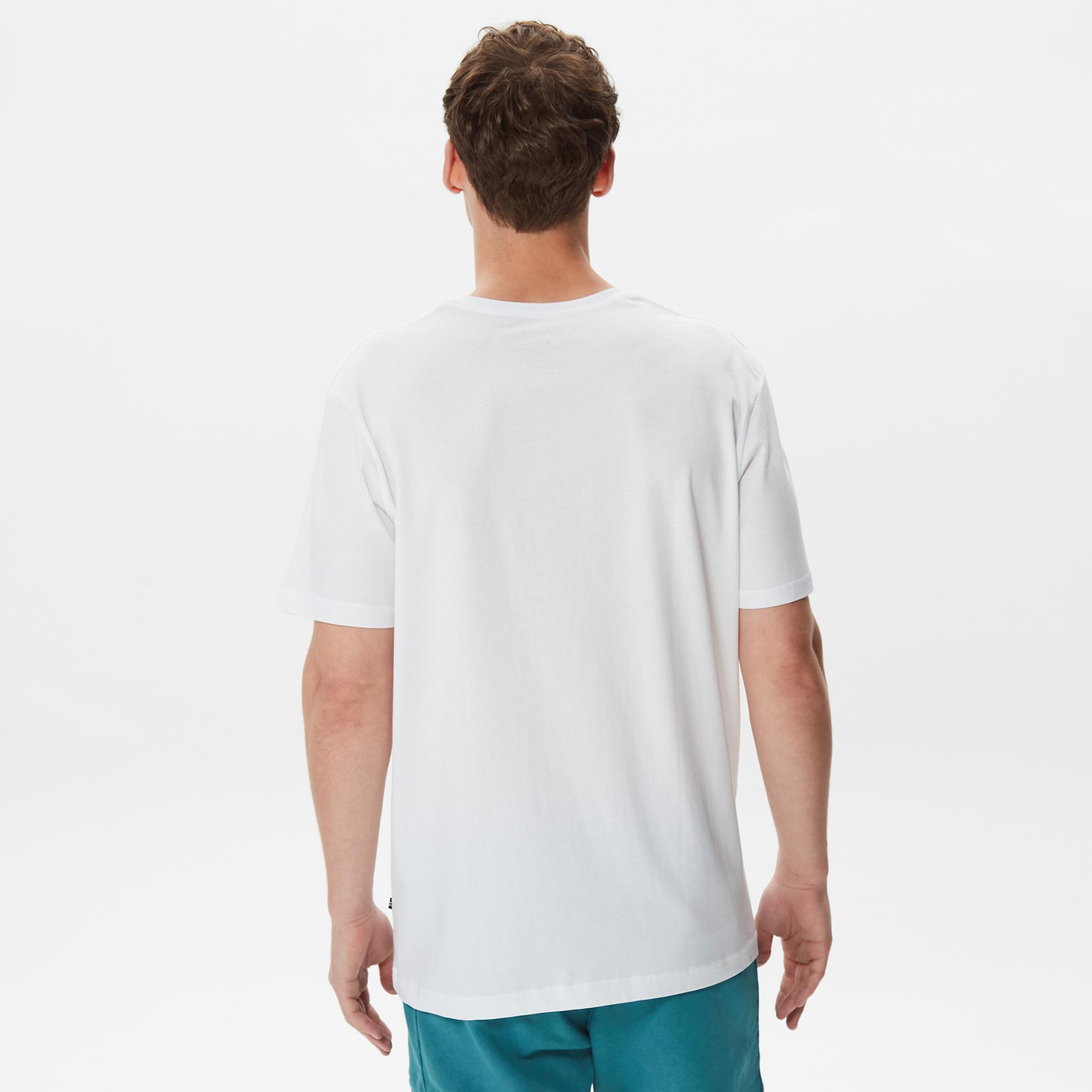 Nautica Erkek Beyaz Baskılı T-Shirt