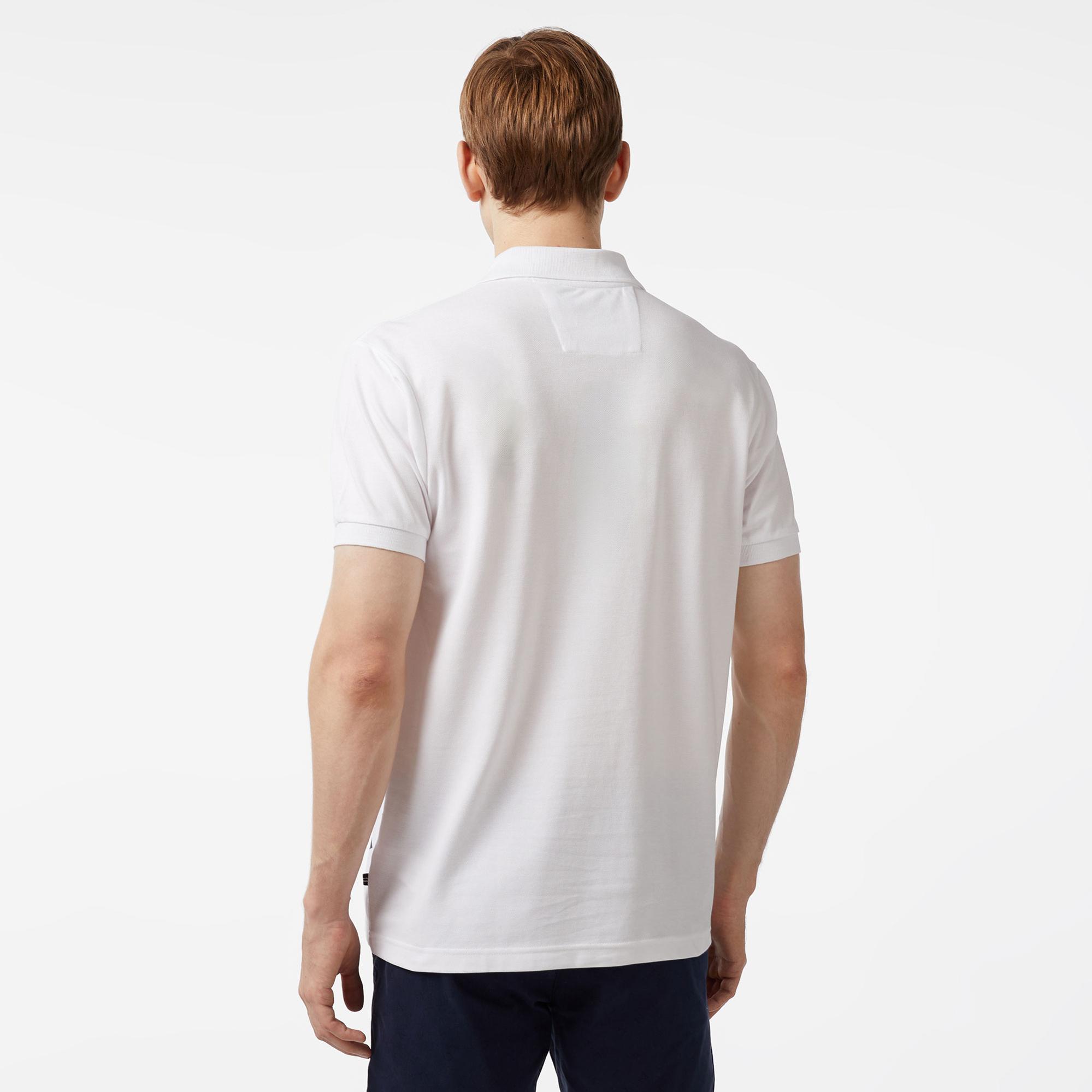 Nautica Erkek Beyaz Classic Fit Kısa Kollu Polo Yaka T-Shirt