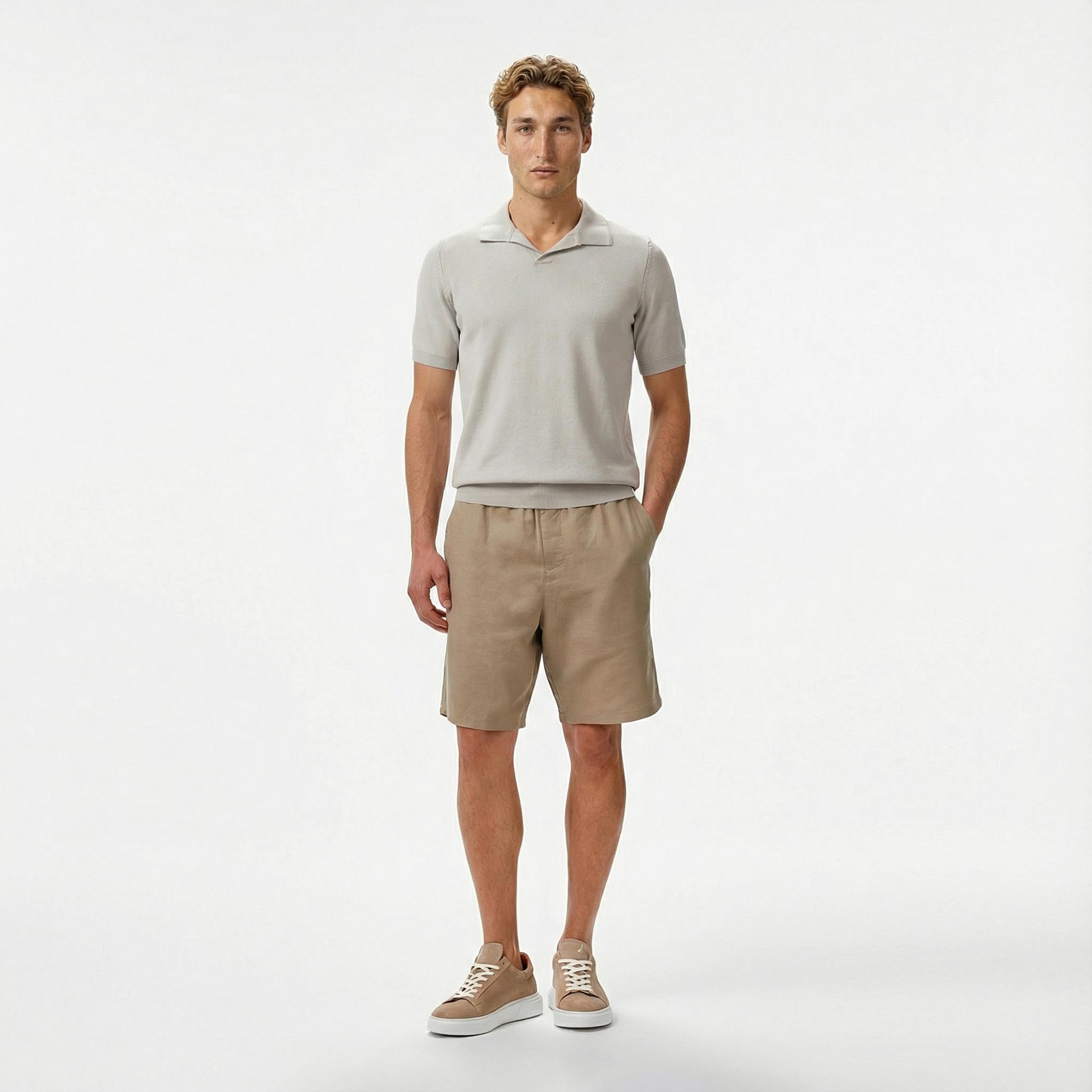 Nautica Erkek Gri Classic Fit Triko