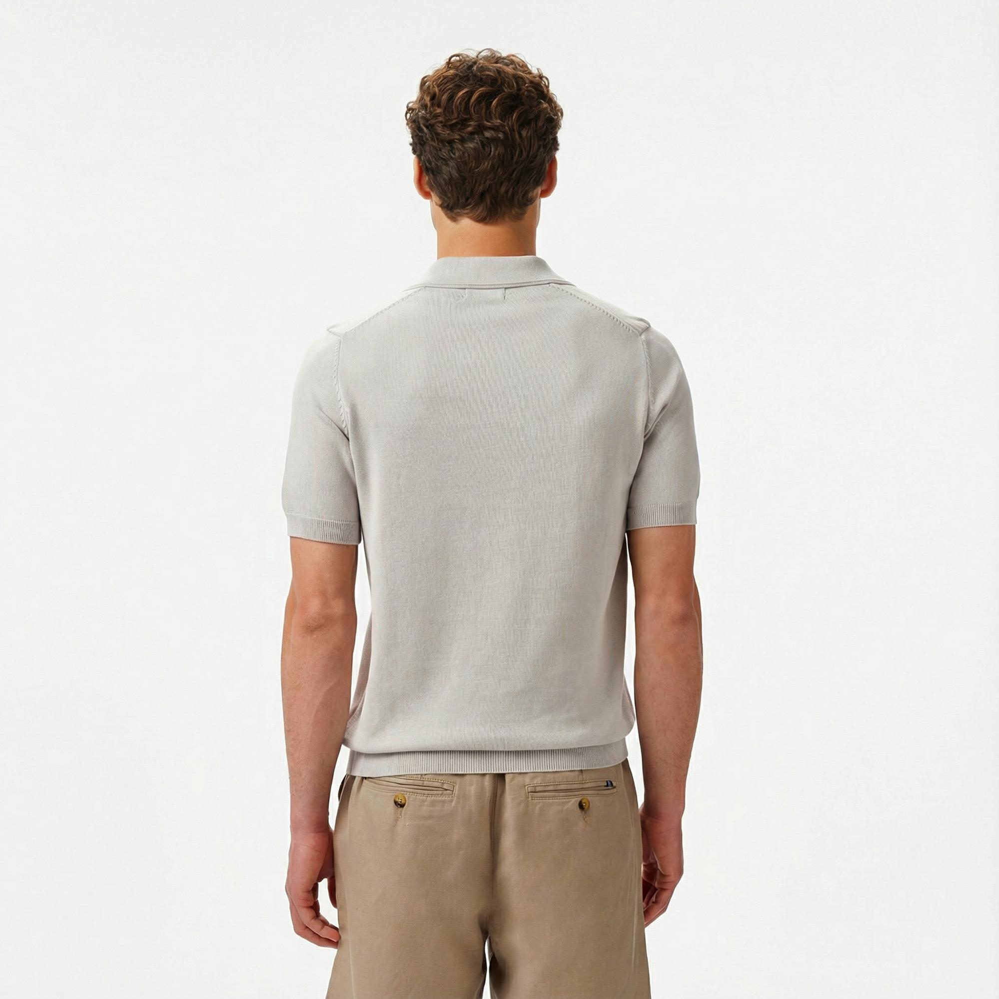 Nautica Erkek Gri Classic Fit Triko