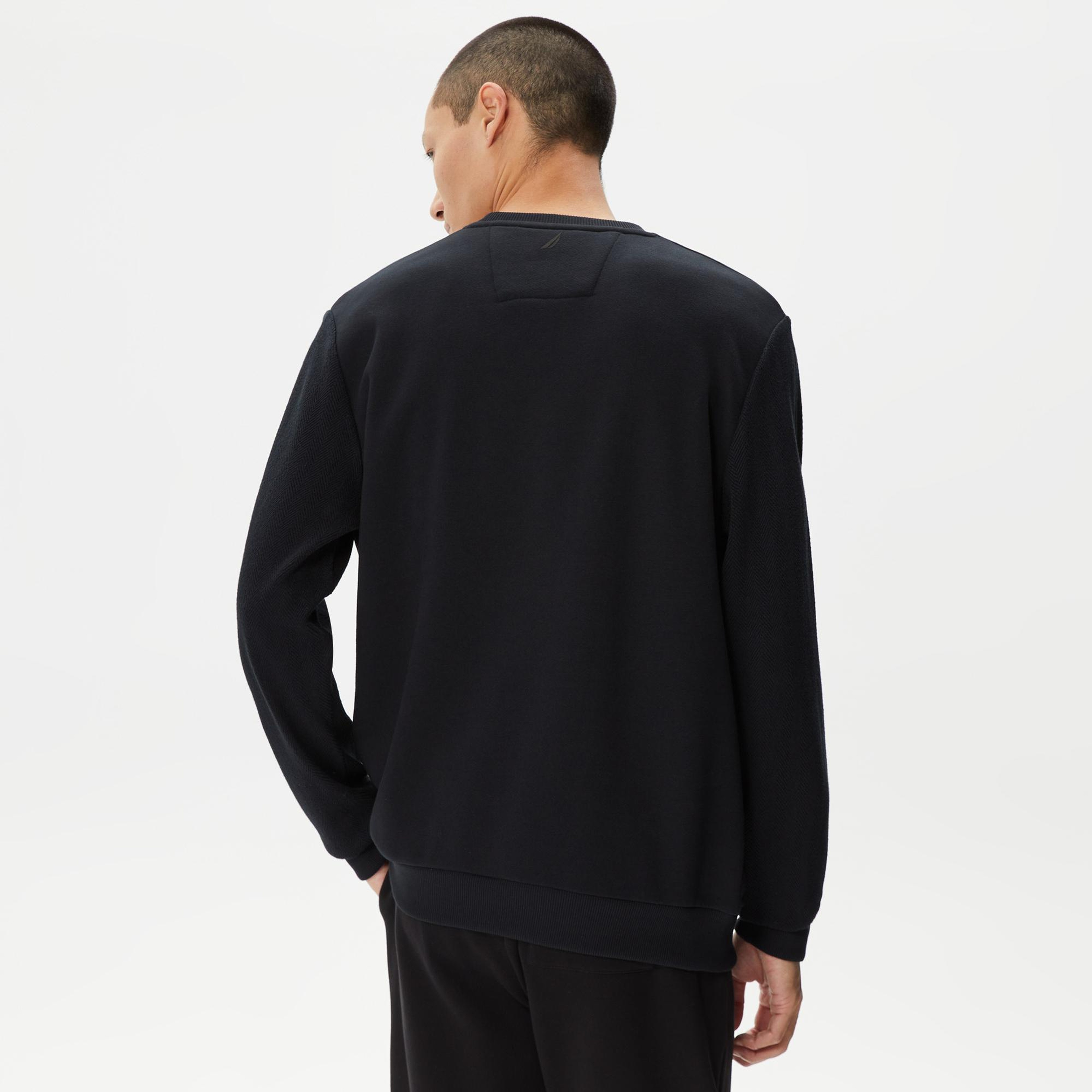 Nautica Erkek Siyah Standart Fit Sweatshirt