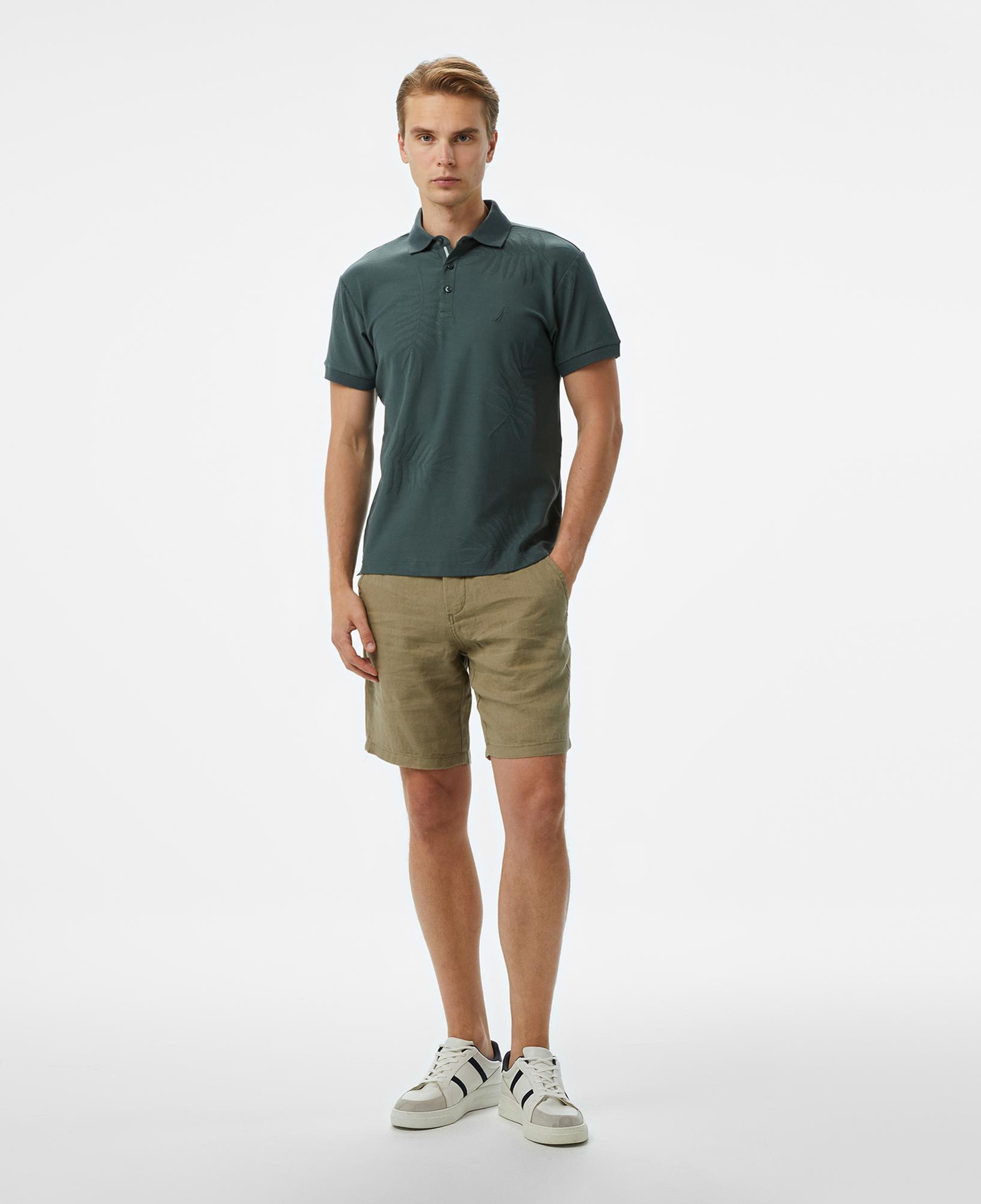 Nautica Erkek Yeşil Classic Fit Desenli Polo