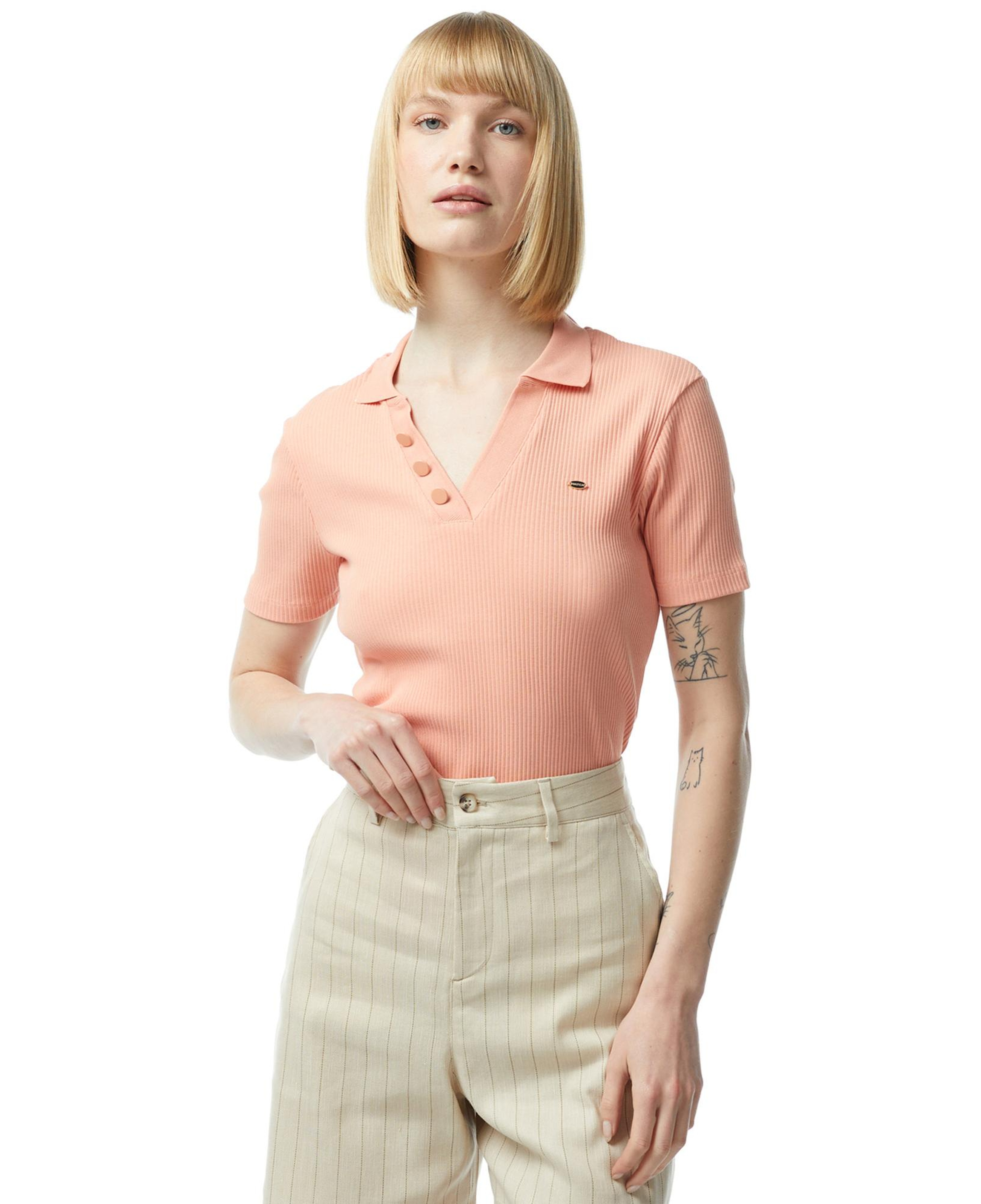 Nautica Kadın Turuncu Slim Fit Kısa Kollu Polo