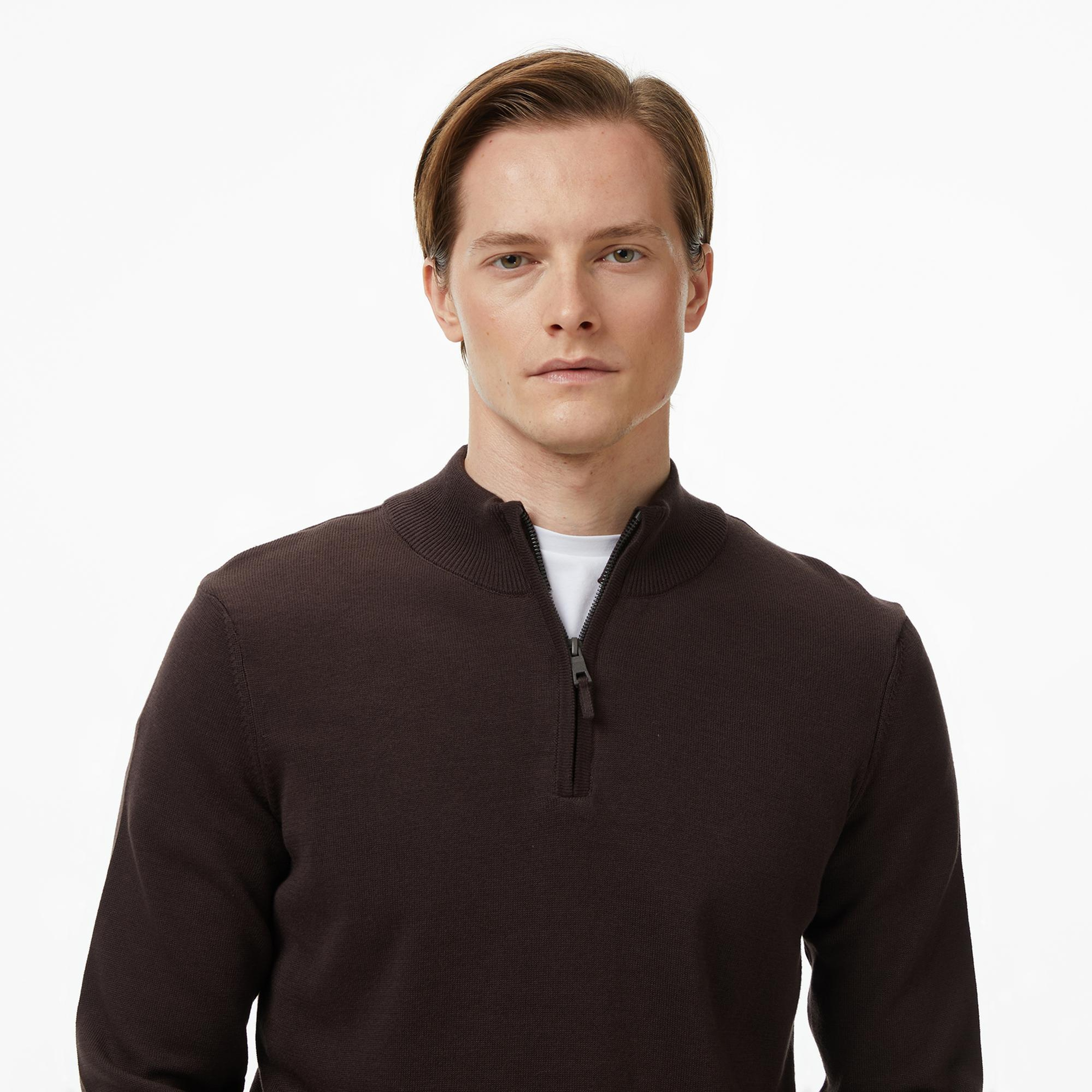 Nautica Erkek Kahverengi Classic Fit Kazak