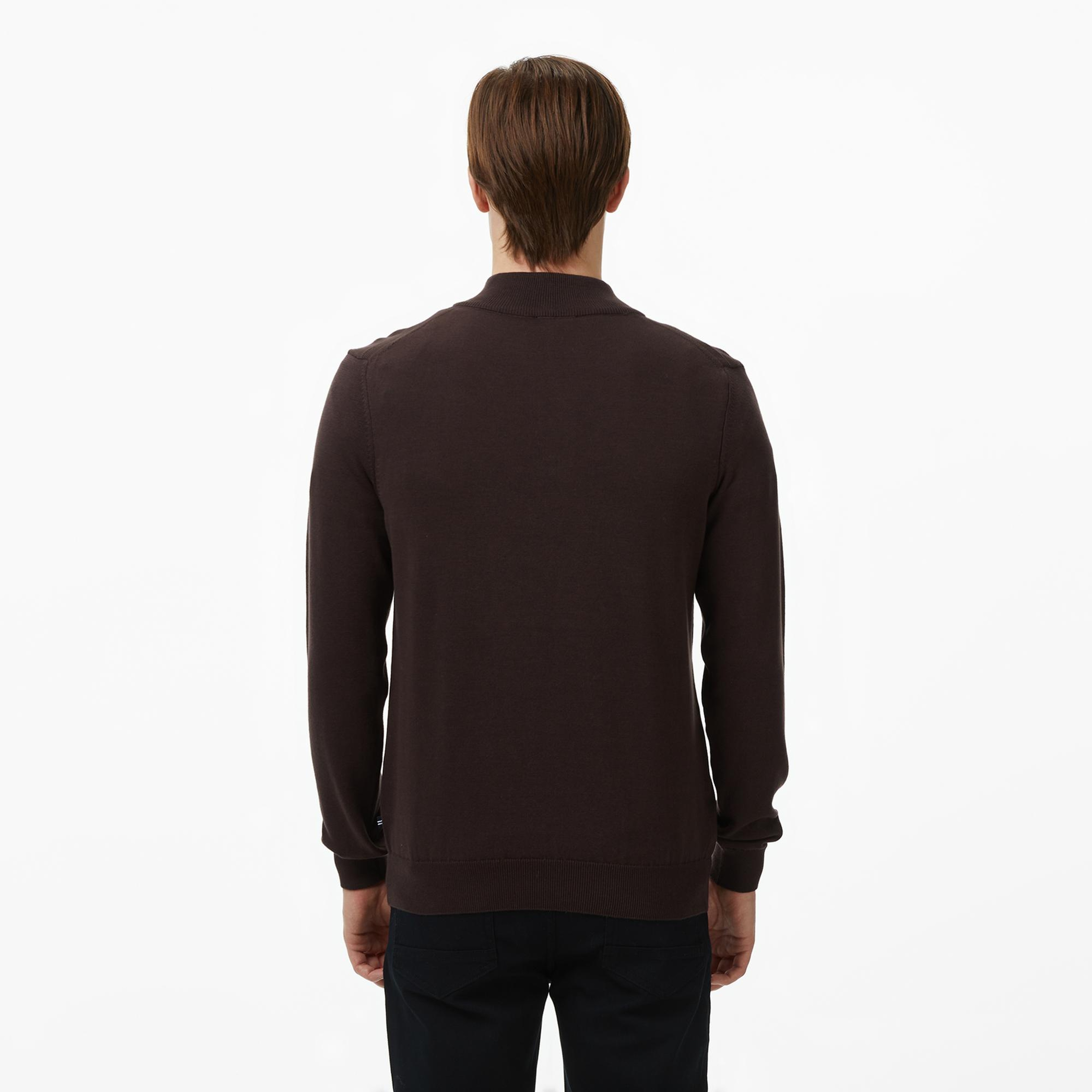 Nautica Erkek Kahverengi Classic Fit Kazak