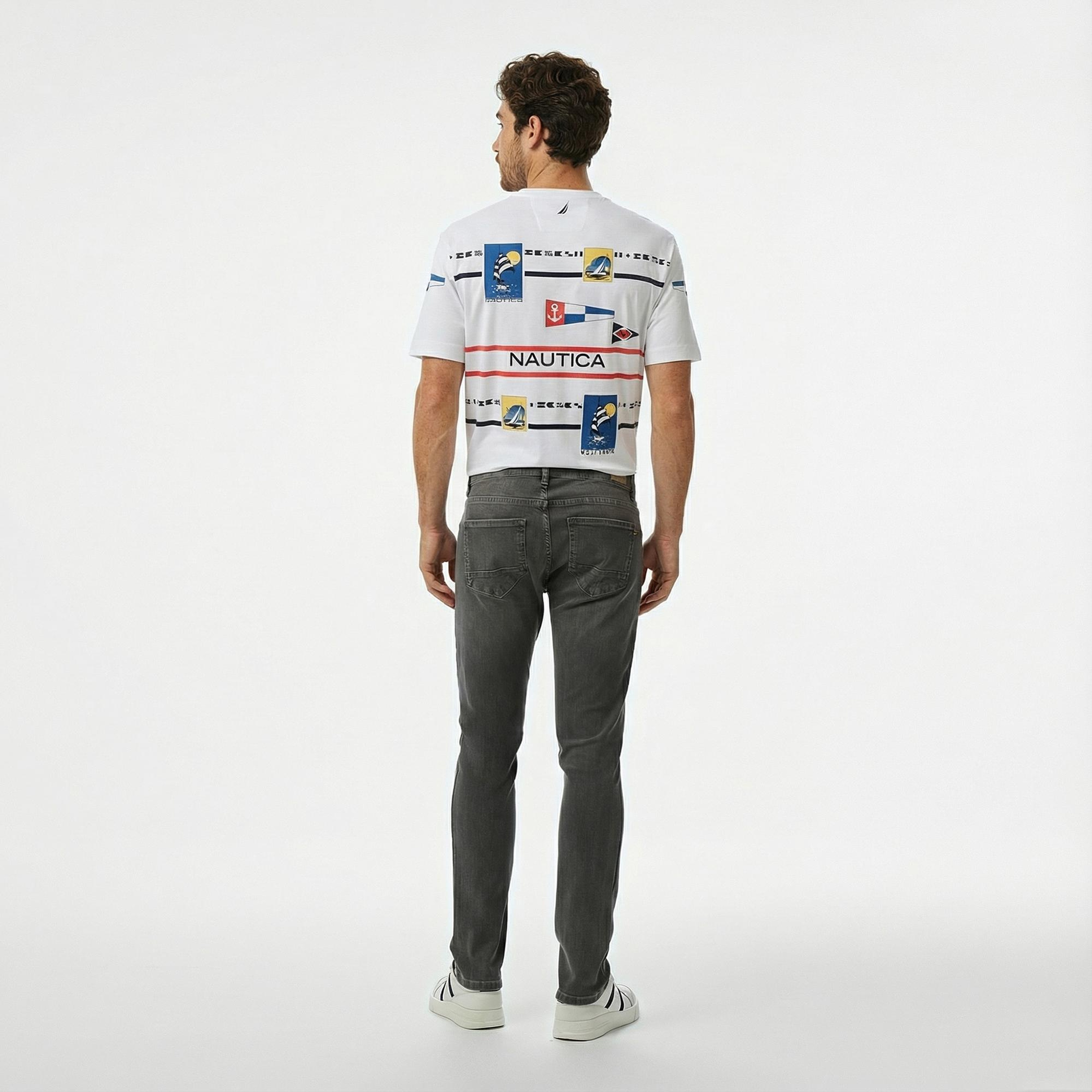 Nautica Erkek Gri Slim Fit Pantolon