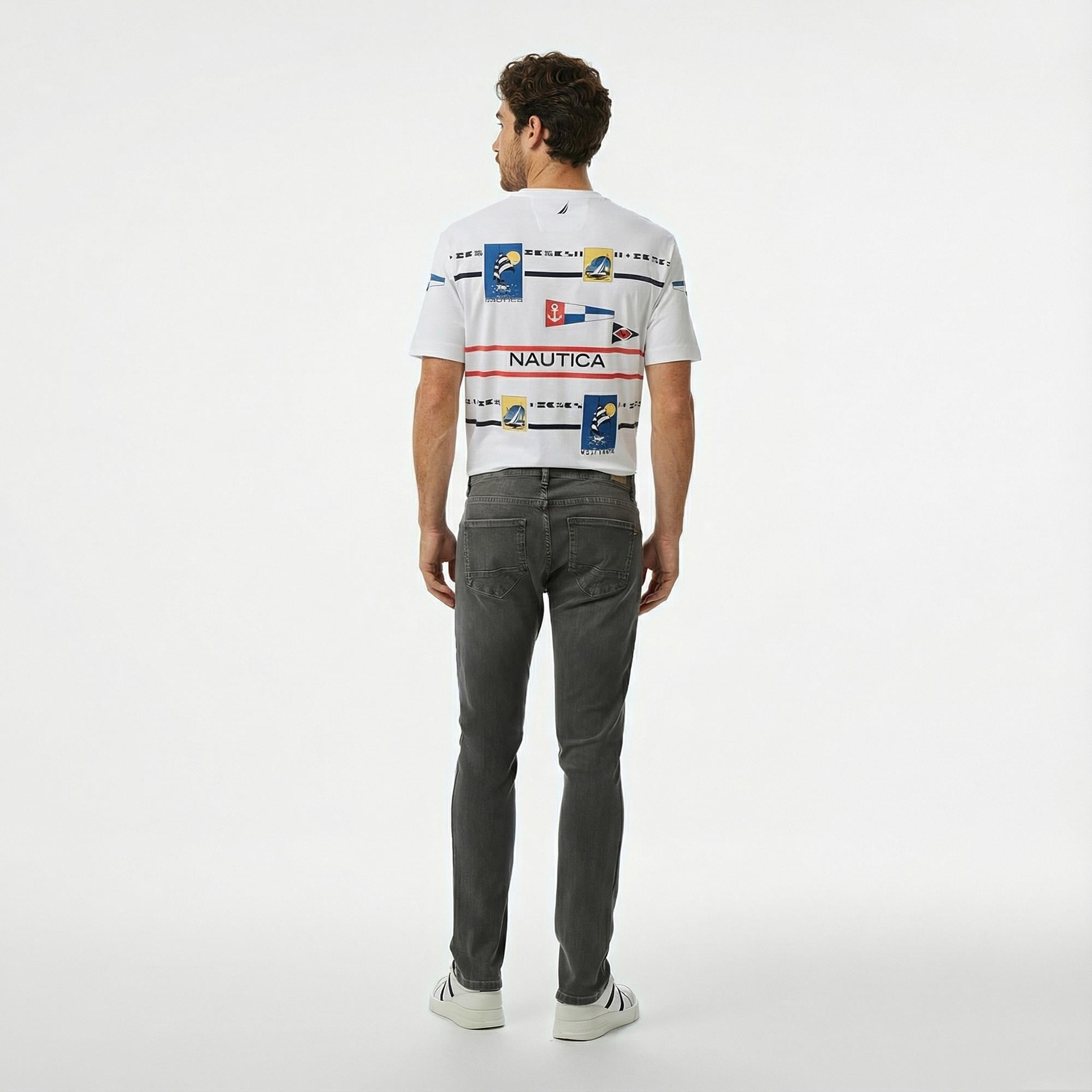 Nautica Erkek Gri Slim Fit Pantolon