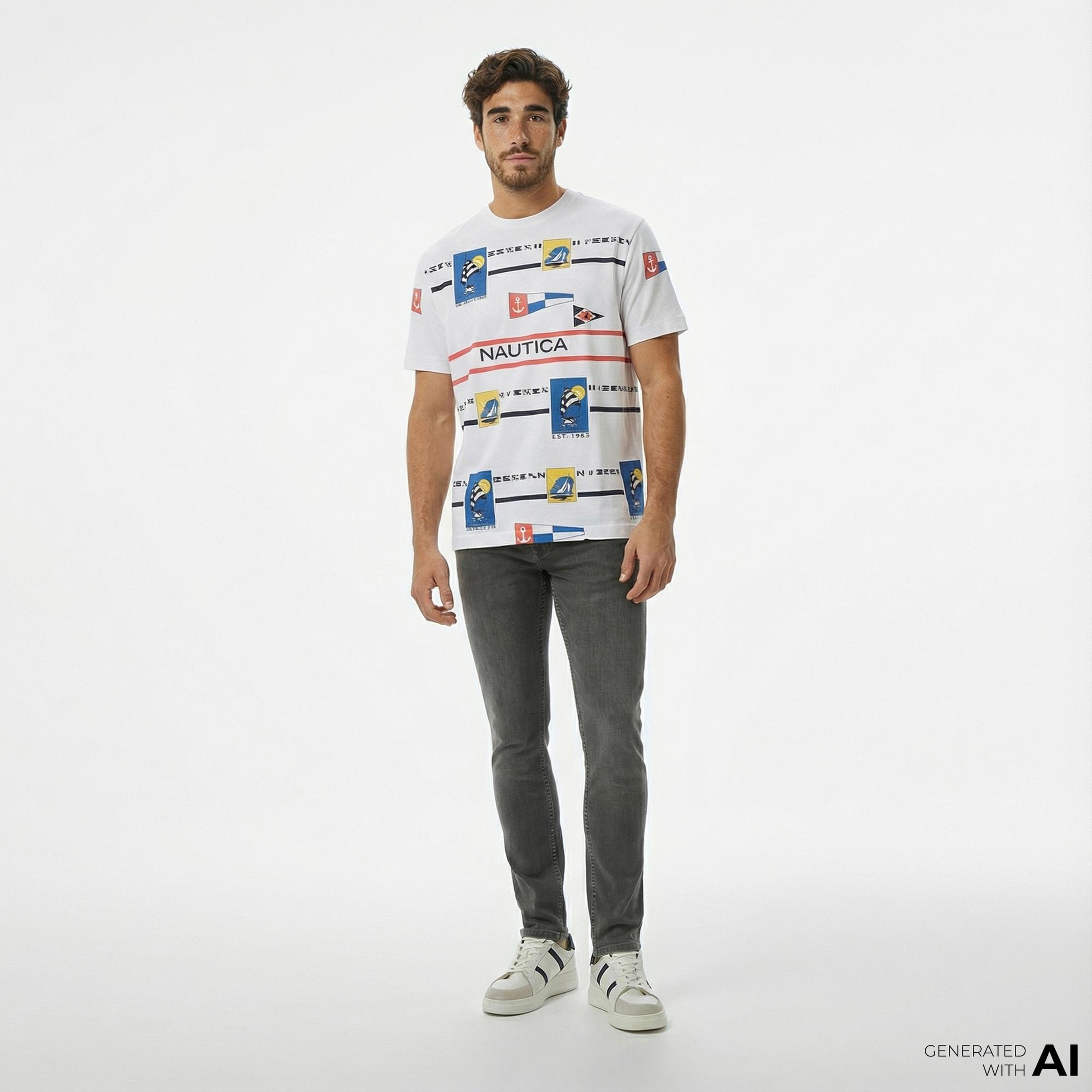 Nautica Erkek Gri Slim Fit Pantolon