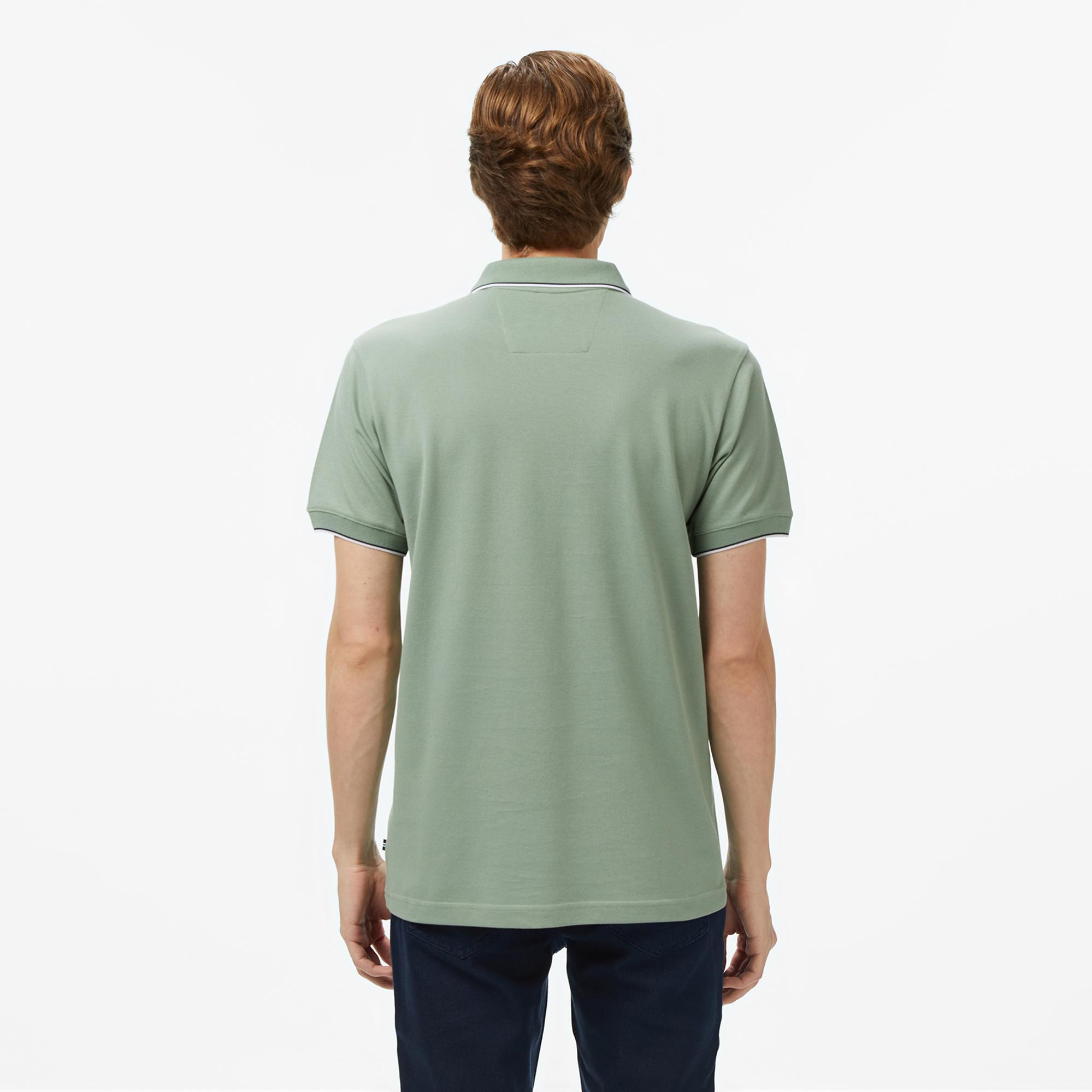 Nautica Erkek Yeşil Classic Fit Polo Yaka T-Shirt