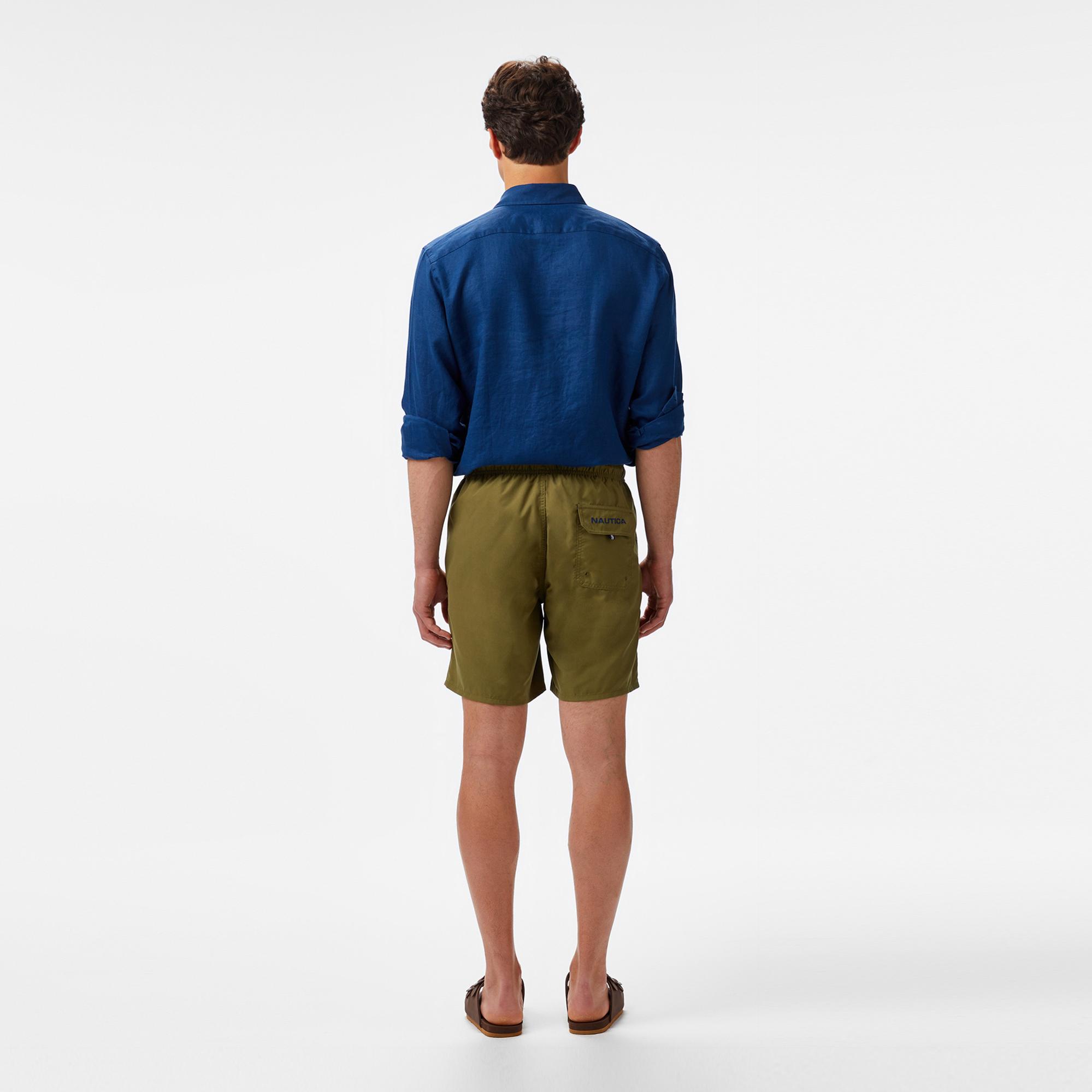 Nautica Erkek Haki Regular Fit Deniz Şortu