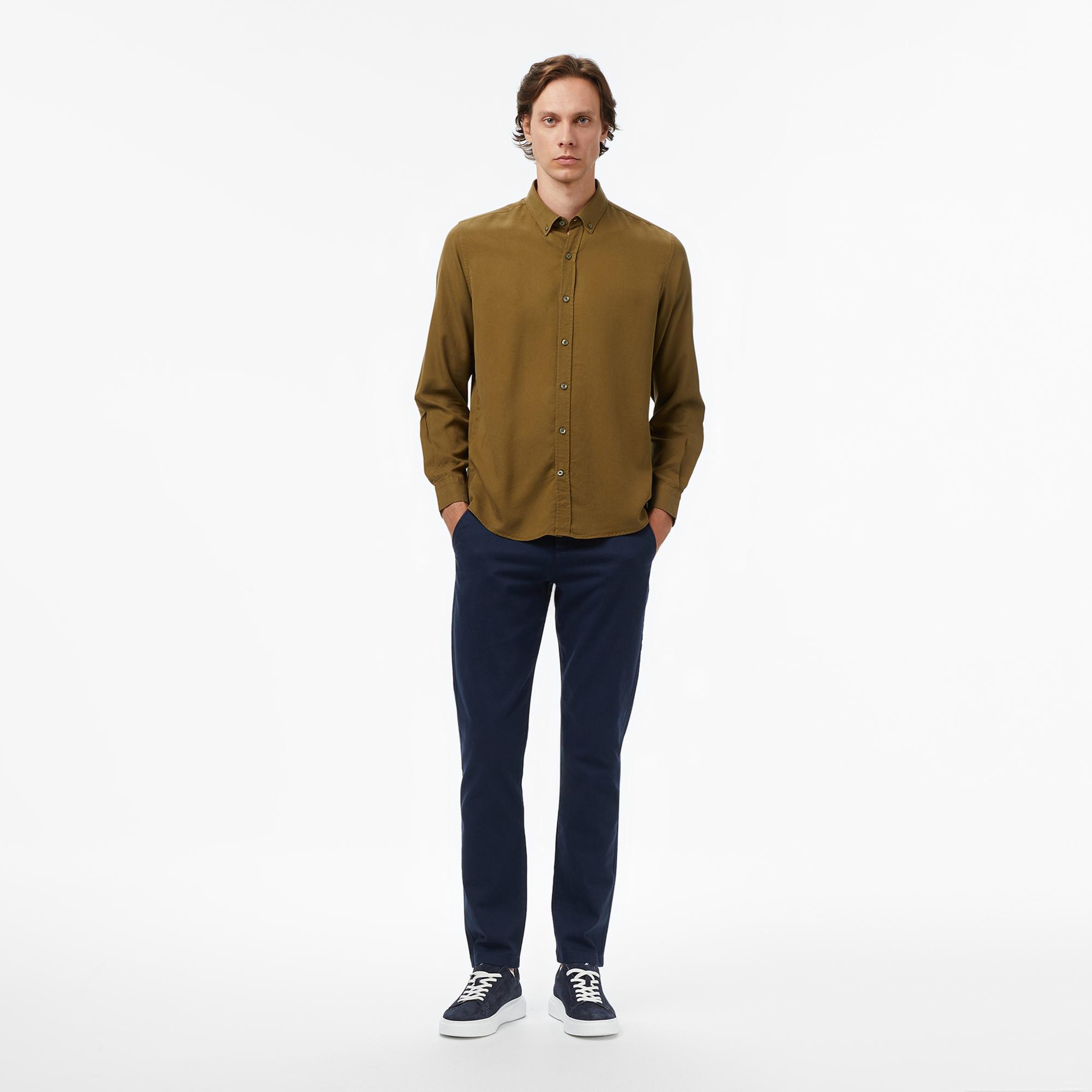 Nautica Erkek Yeşil Classic Fit Gömlek