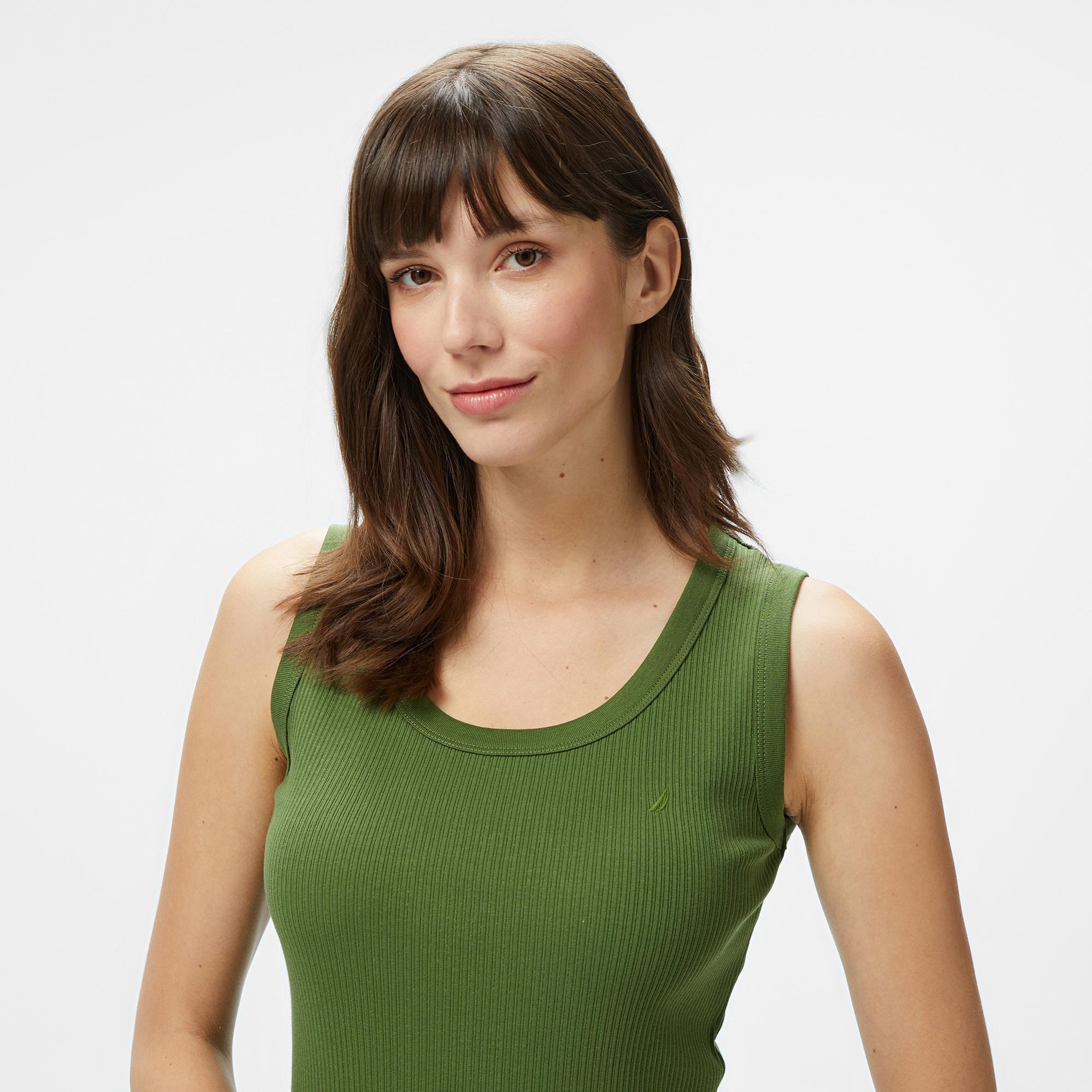 Nautica Kadın Yeşil Slim Fit T-Shirt