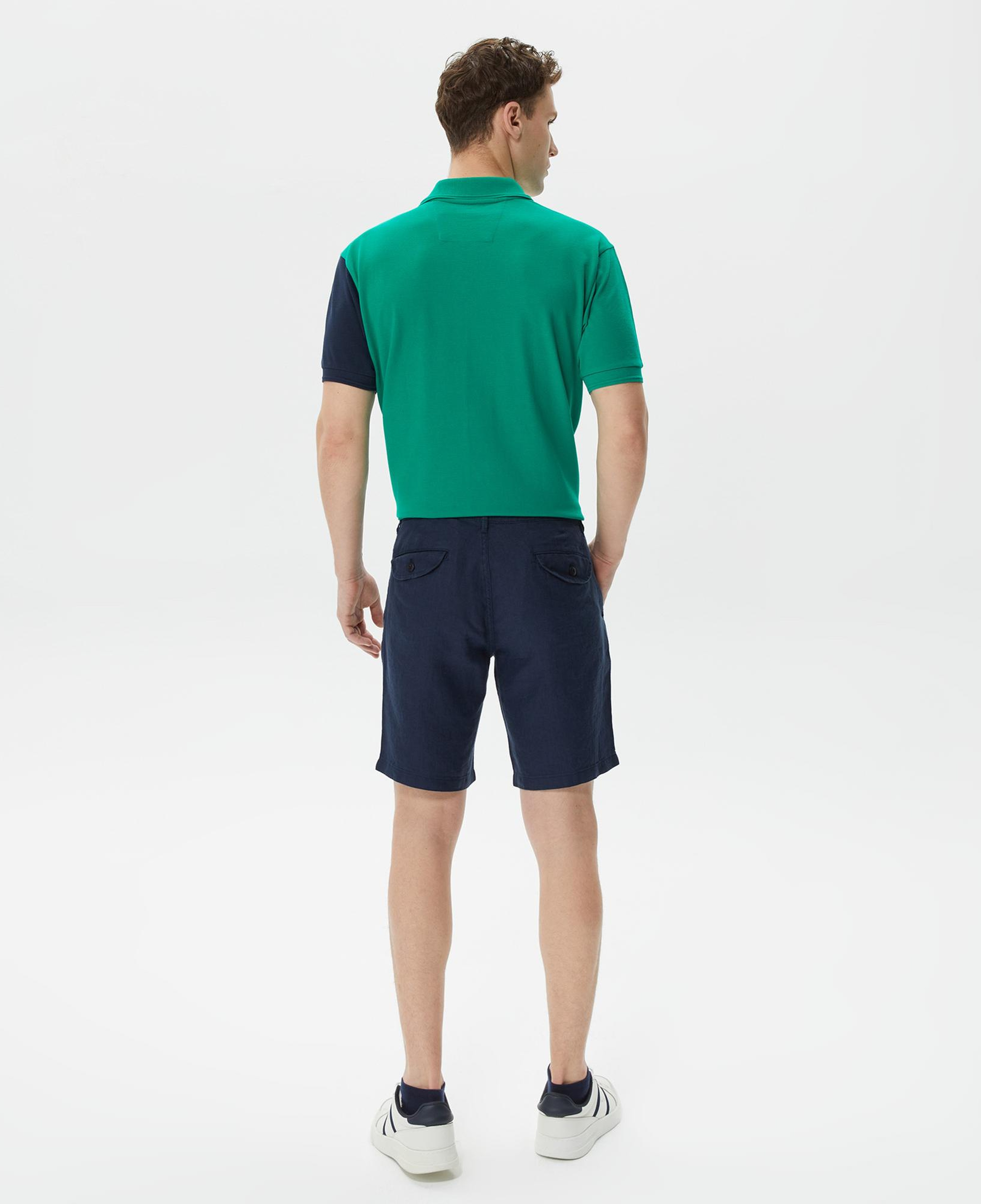 Nautica Erkek Lacivert Keten Bermuda