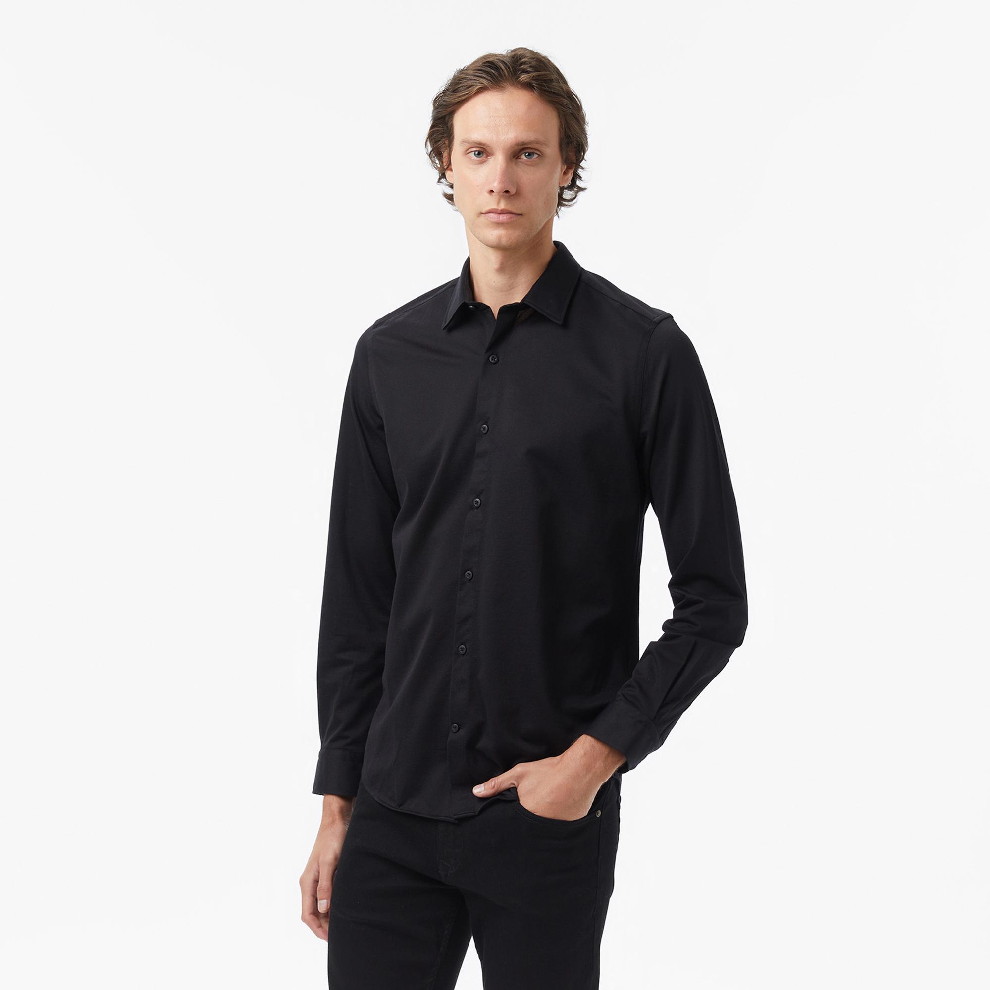 Nautica Erkek Siyah Slim Fit Gömlek