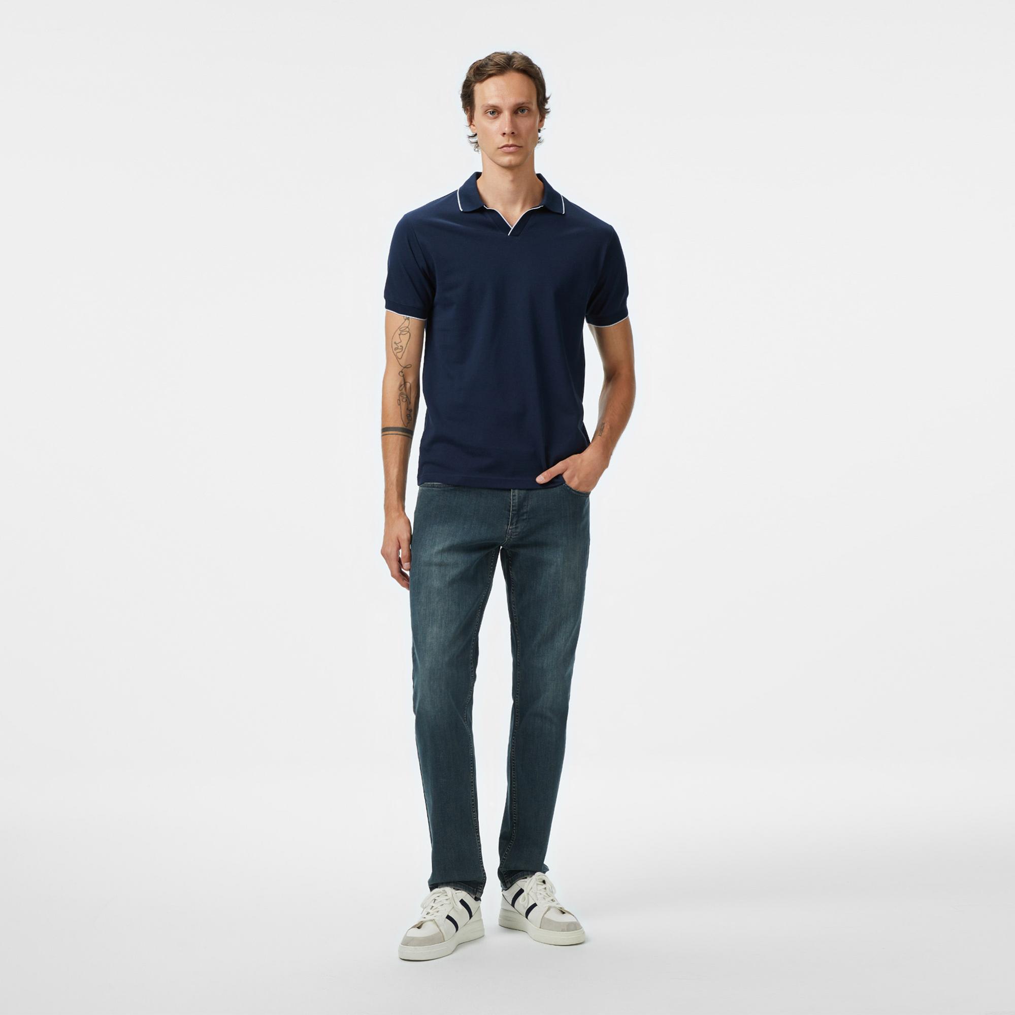 Nautica Erkek Lacivert Classic Fit Polo Yaka T-Shirt