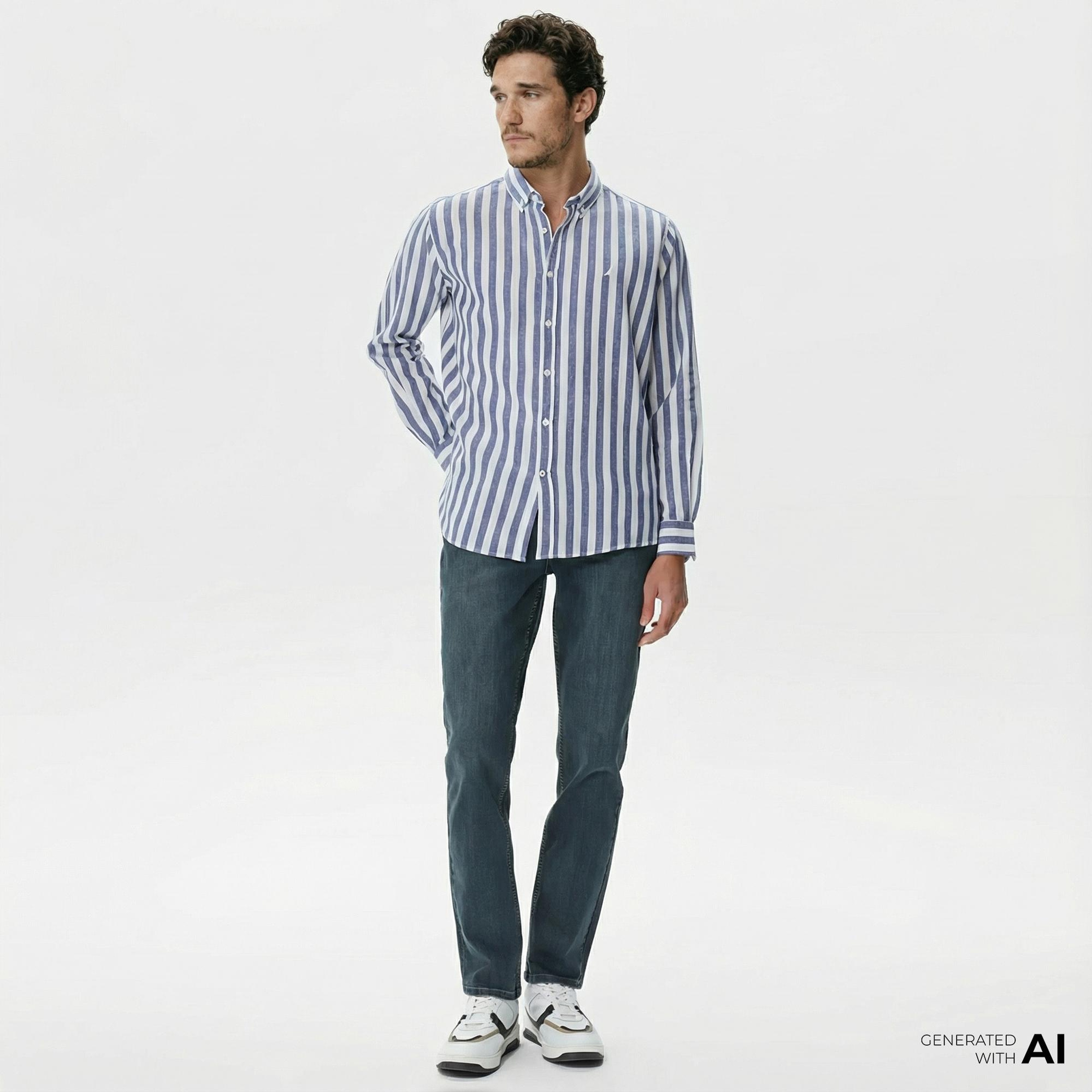 Nautica Erkek Lacivert Slim Fit Jean Pantolon