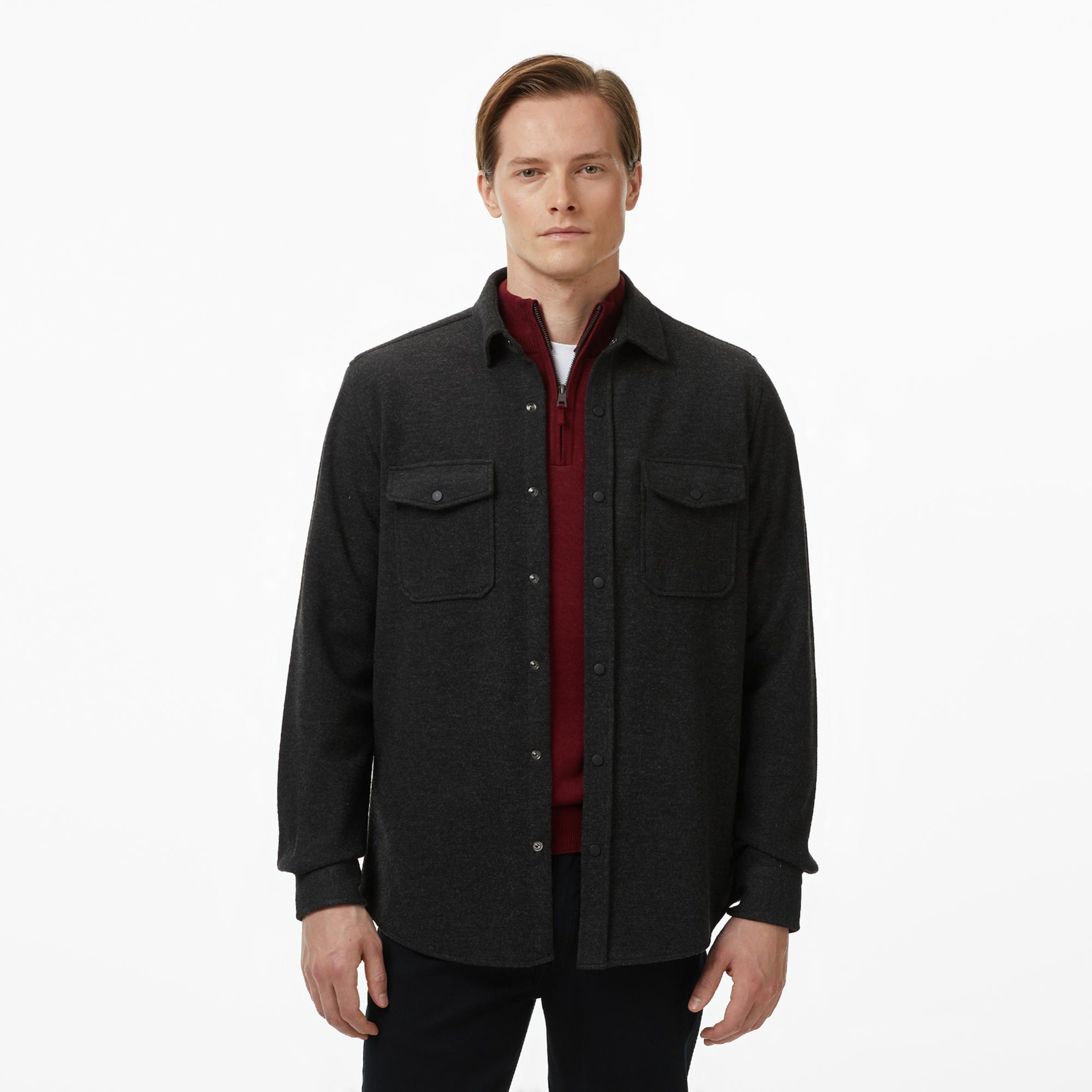 Nautica Erkek Siyah Classic Fit Gömlek