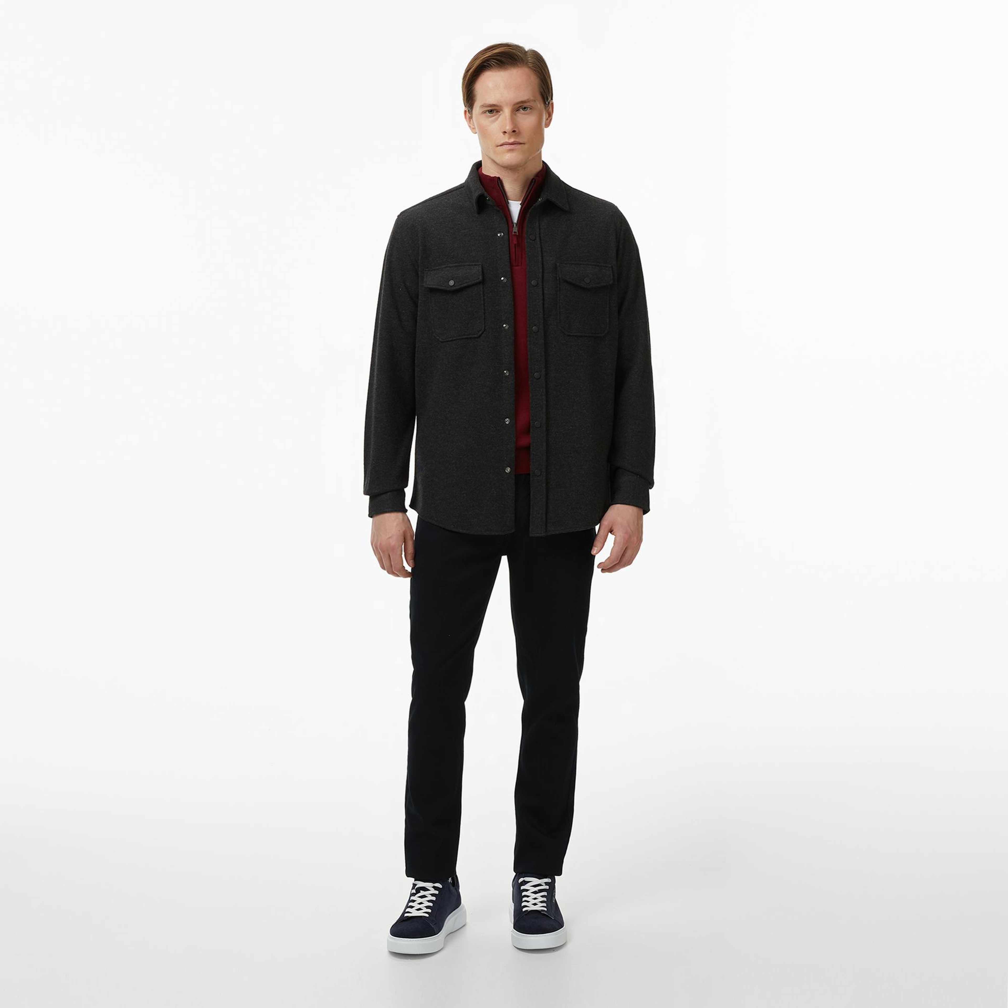 Nautica Erkek Siyah Classic Fit Gömlek