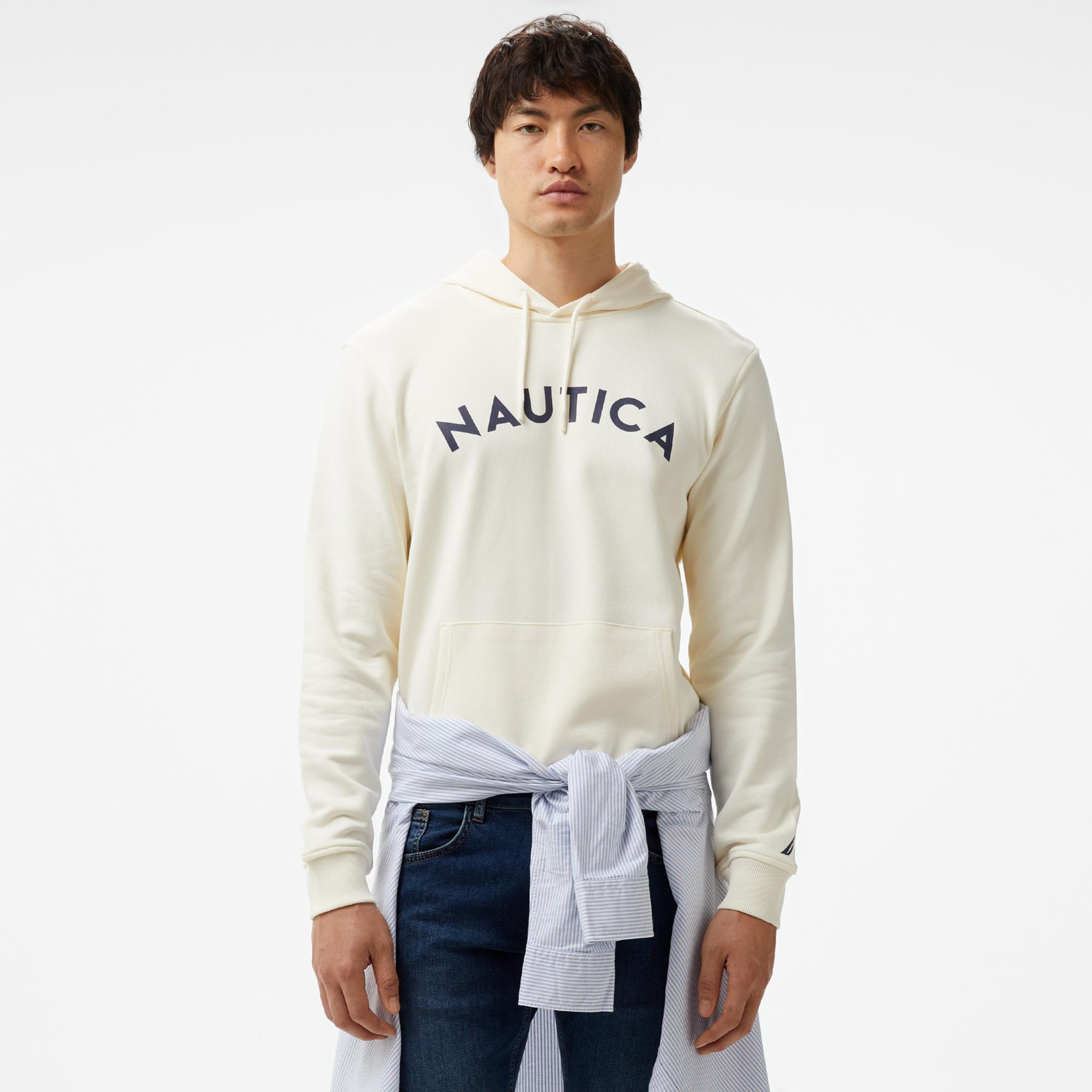 Nautica Erkek Krem Rengi Standart Fit Sweatshirt