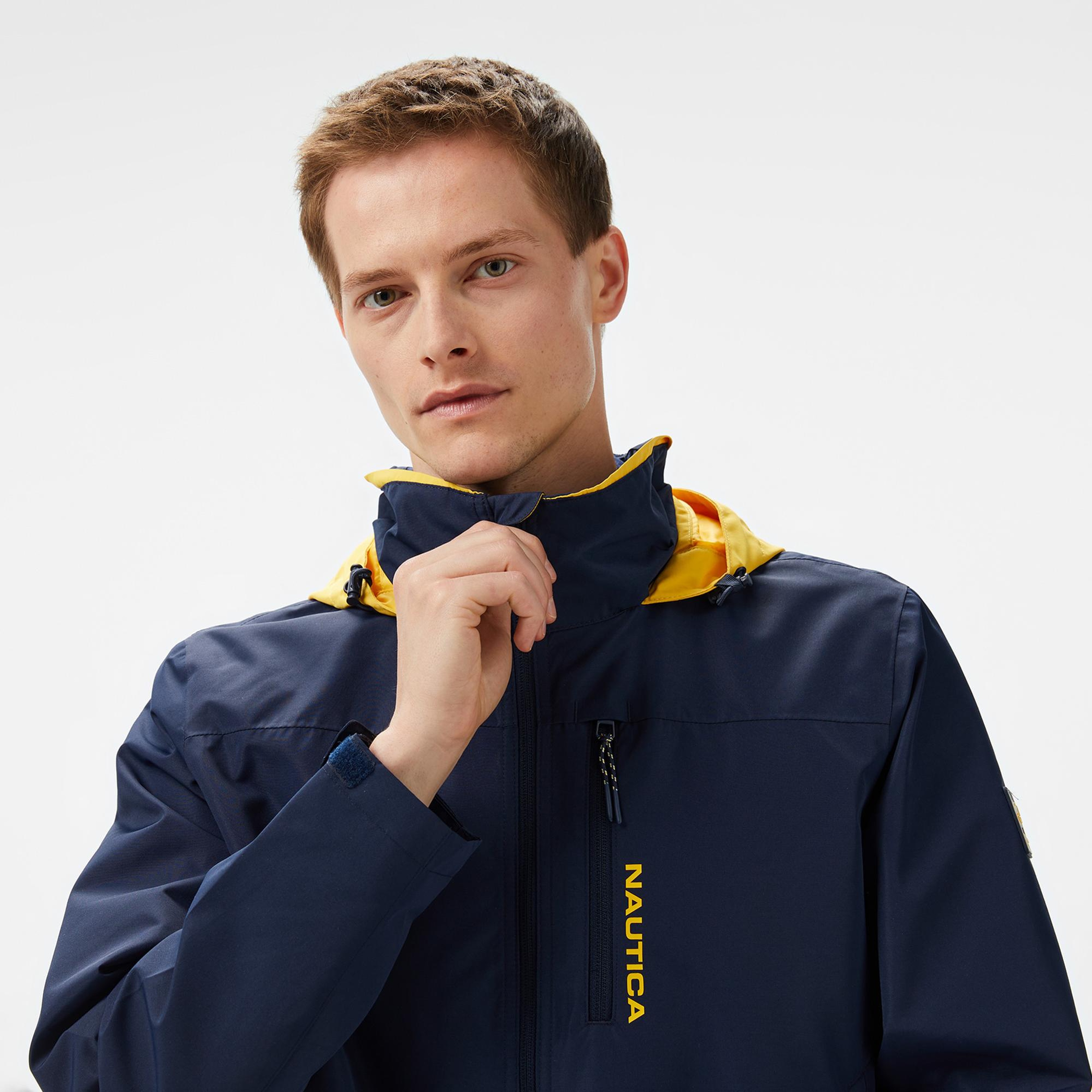 Nautica Erkek Lacivert Regular Fit Dik Yaka Mont