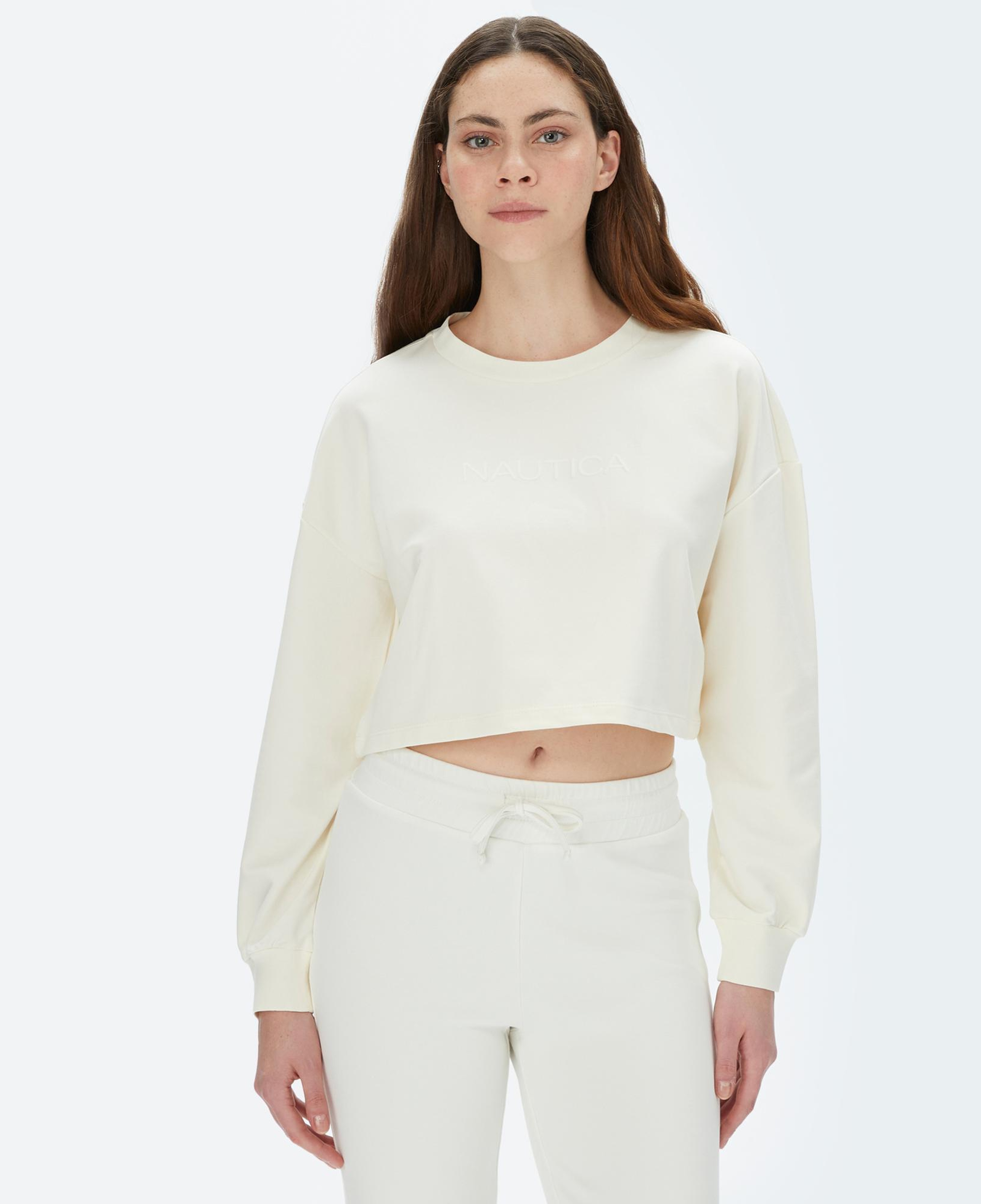 Nautica Kadın Krem Sweatshirt