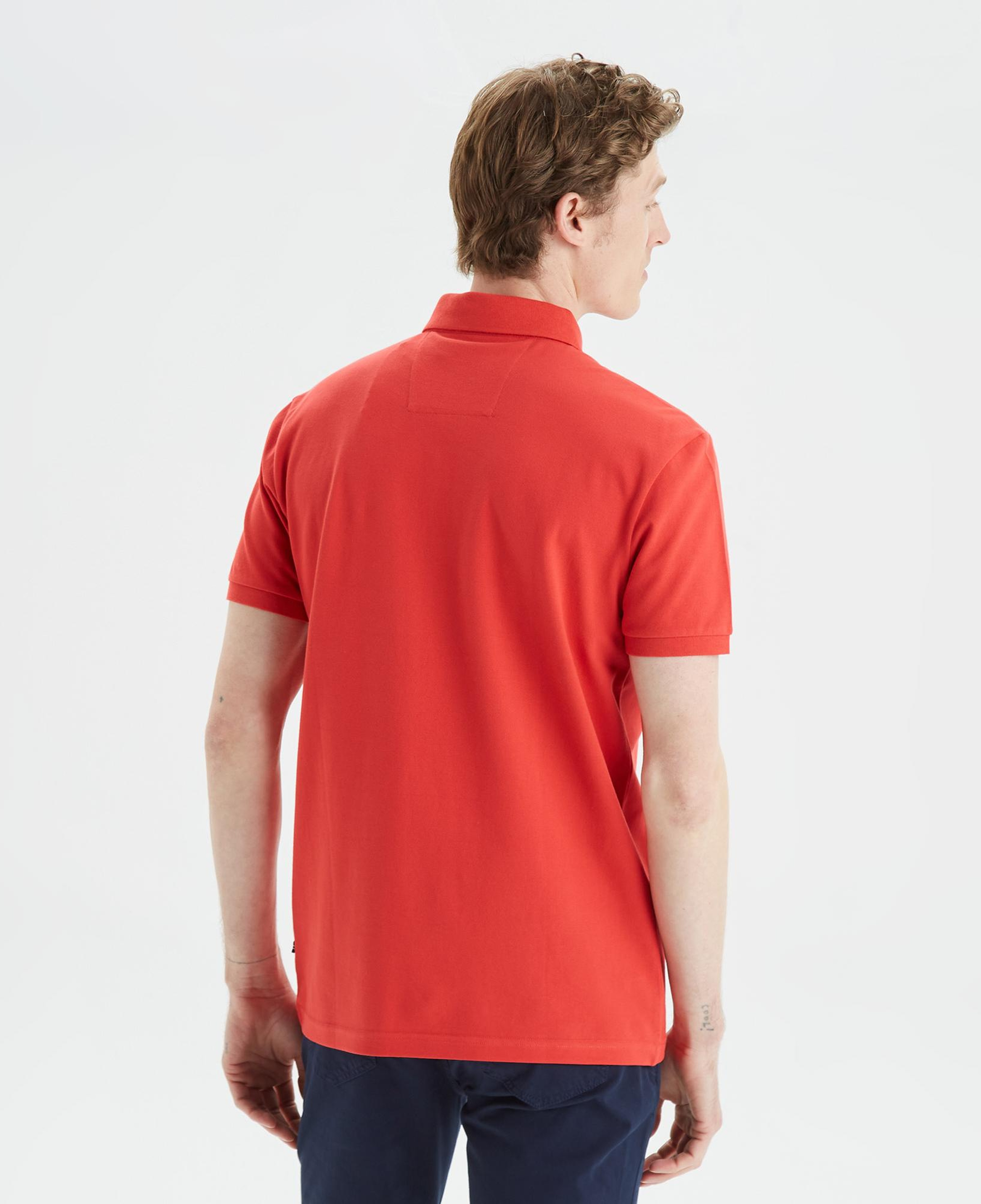 Nautica Erkek Kırmızı Slim Fit Kısa Kollu Polo Yaka T-Shirt