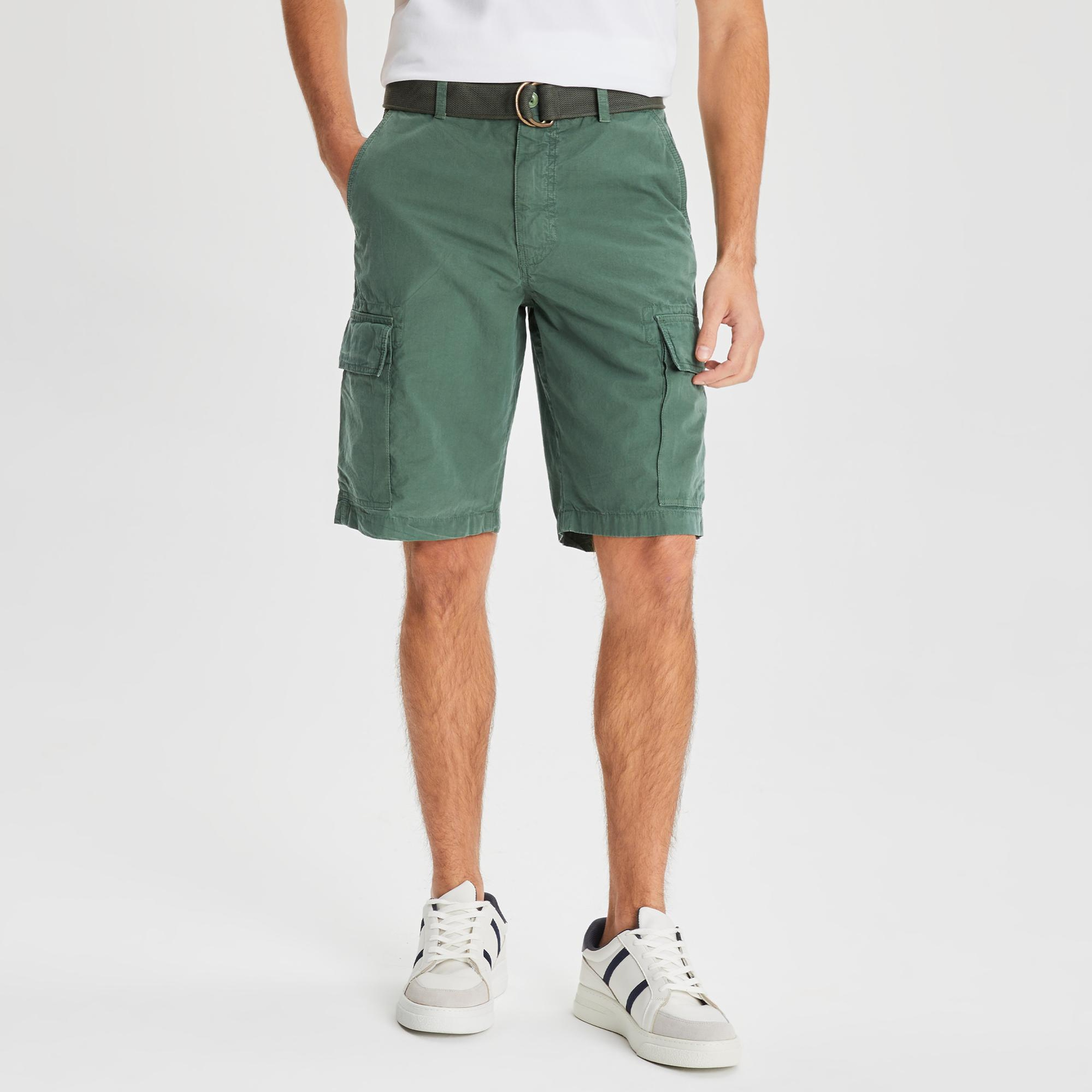 Nautica Erkek Yeşil Kargo Bermuda Şort