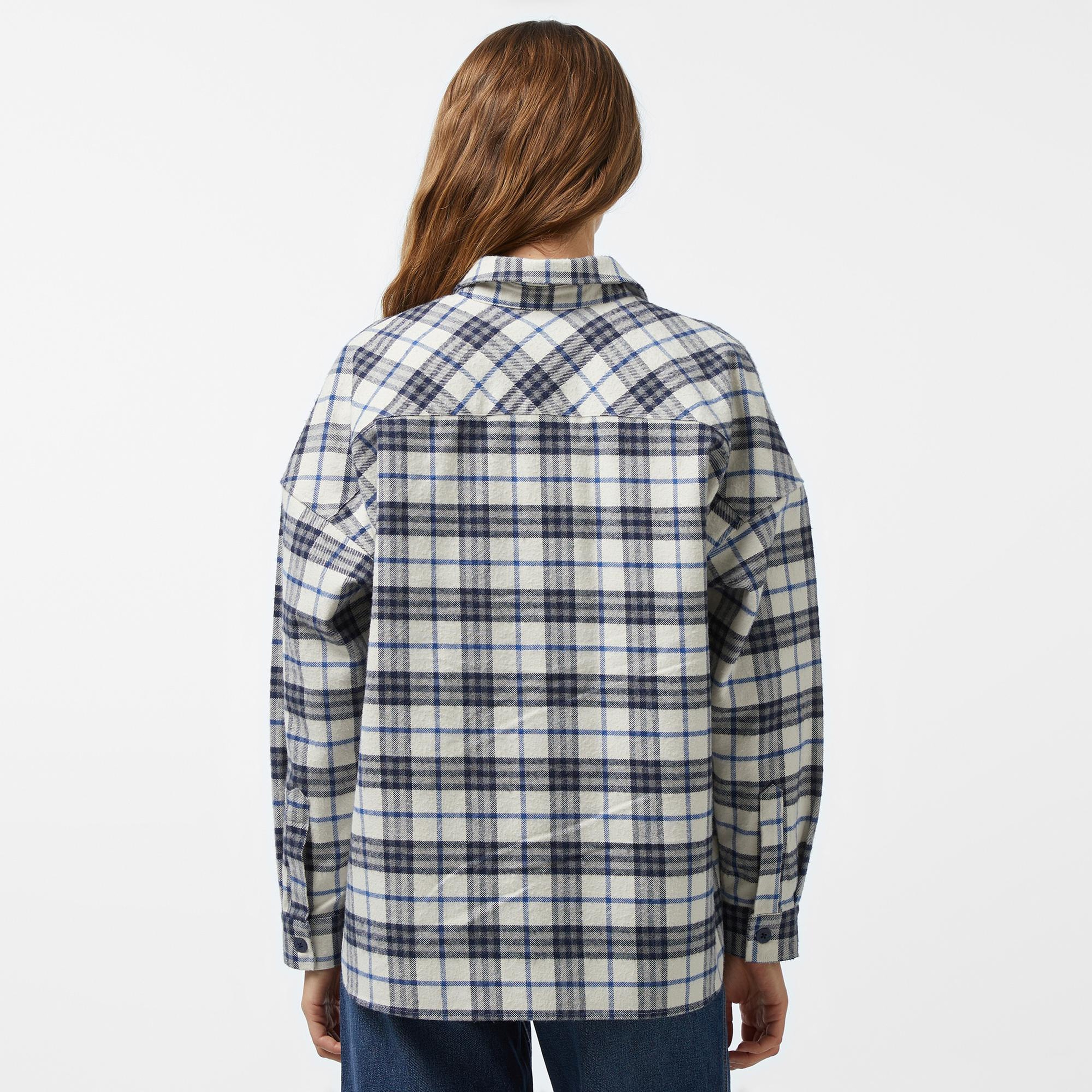 Nautica Kadın Beyaz Oversize Fit Gömlek