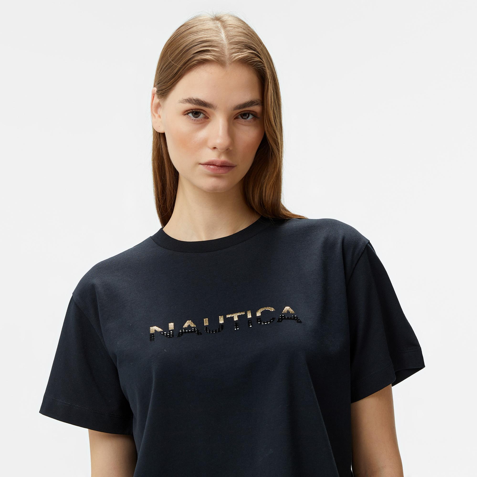 Nautica Kadın Siyah Kısa Kollu T-Shirt