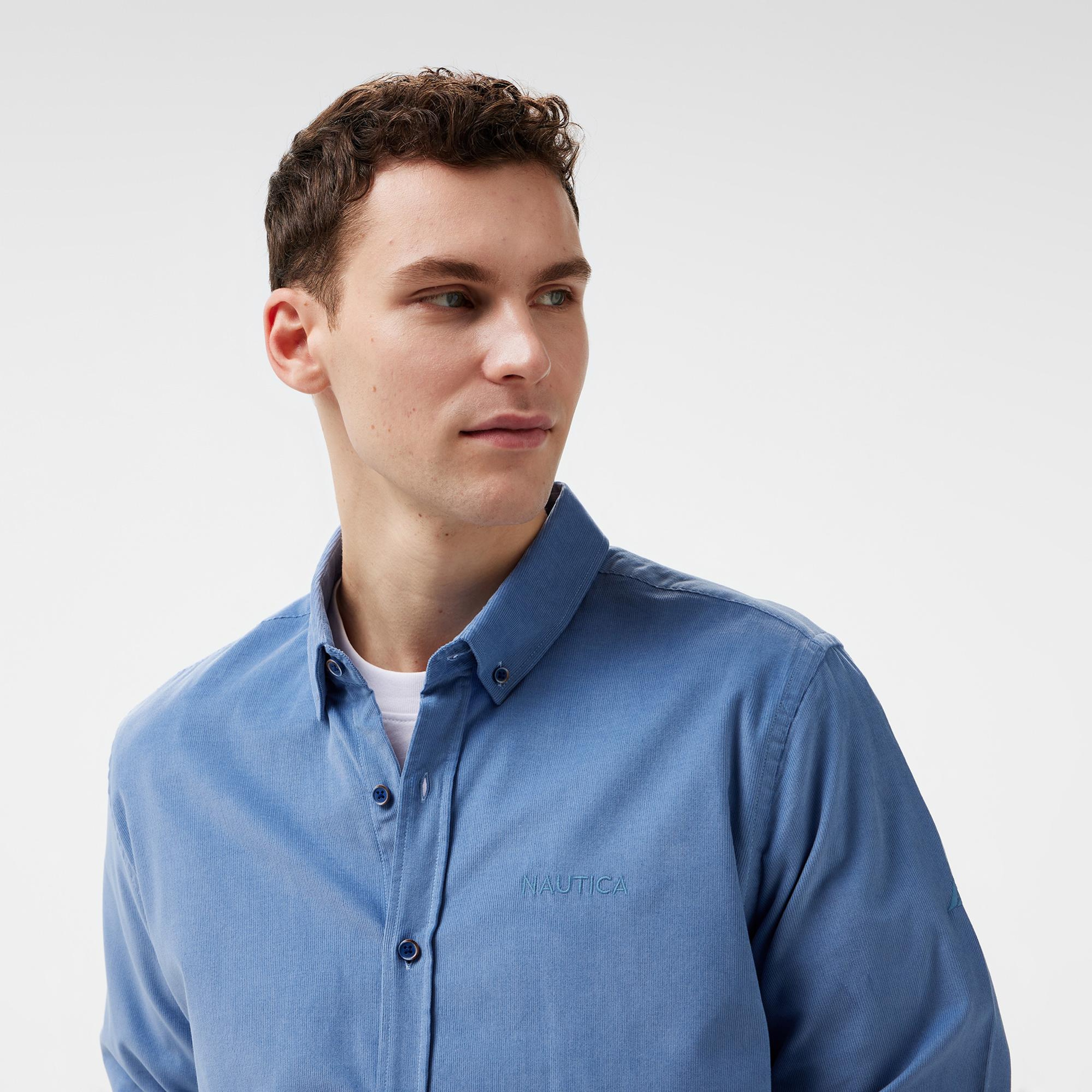 Nautica Erkek Mavi Classic Fit Gömlek