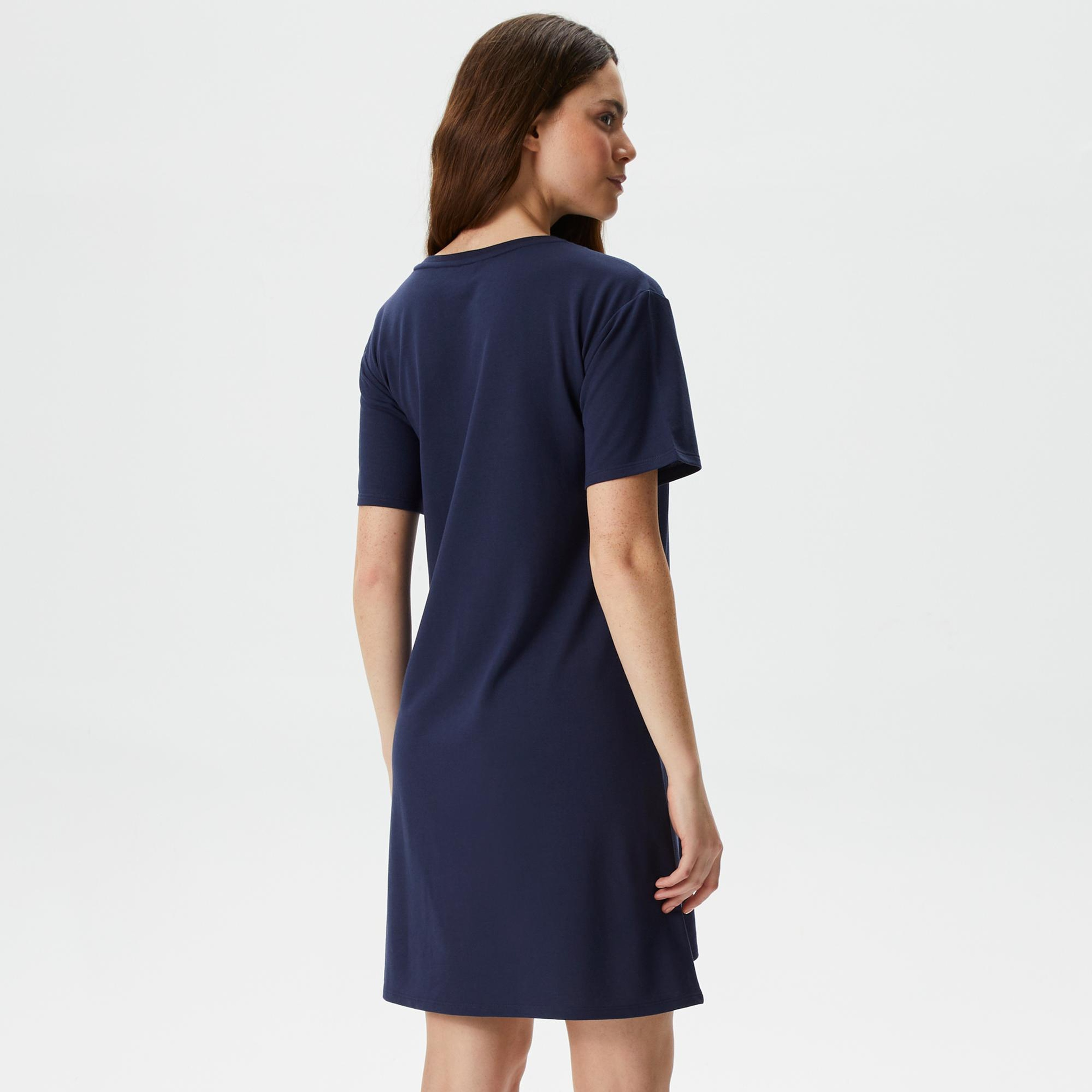 Nautica Kadın Lacivert Relaxed Fit Kısa Kollu Elbise