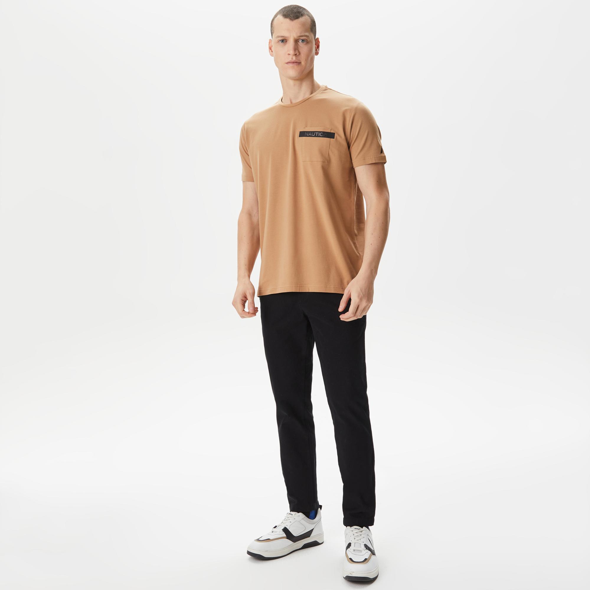 Nautica Erkek Bej Standart Fit T-Shirt