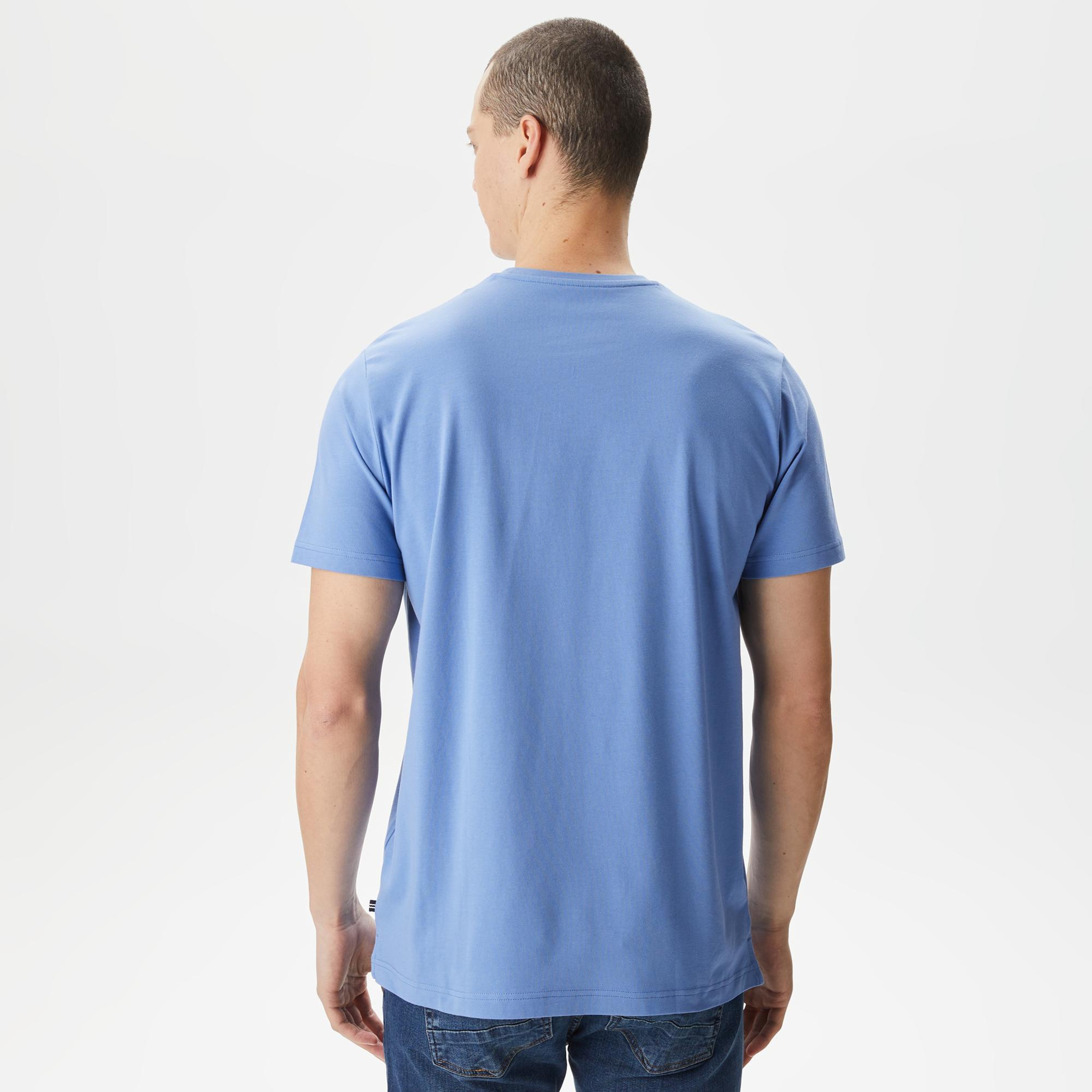Nautica Erkek Mavi Standart Fit T-Shirt