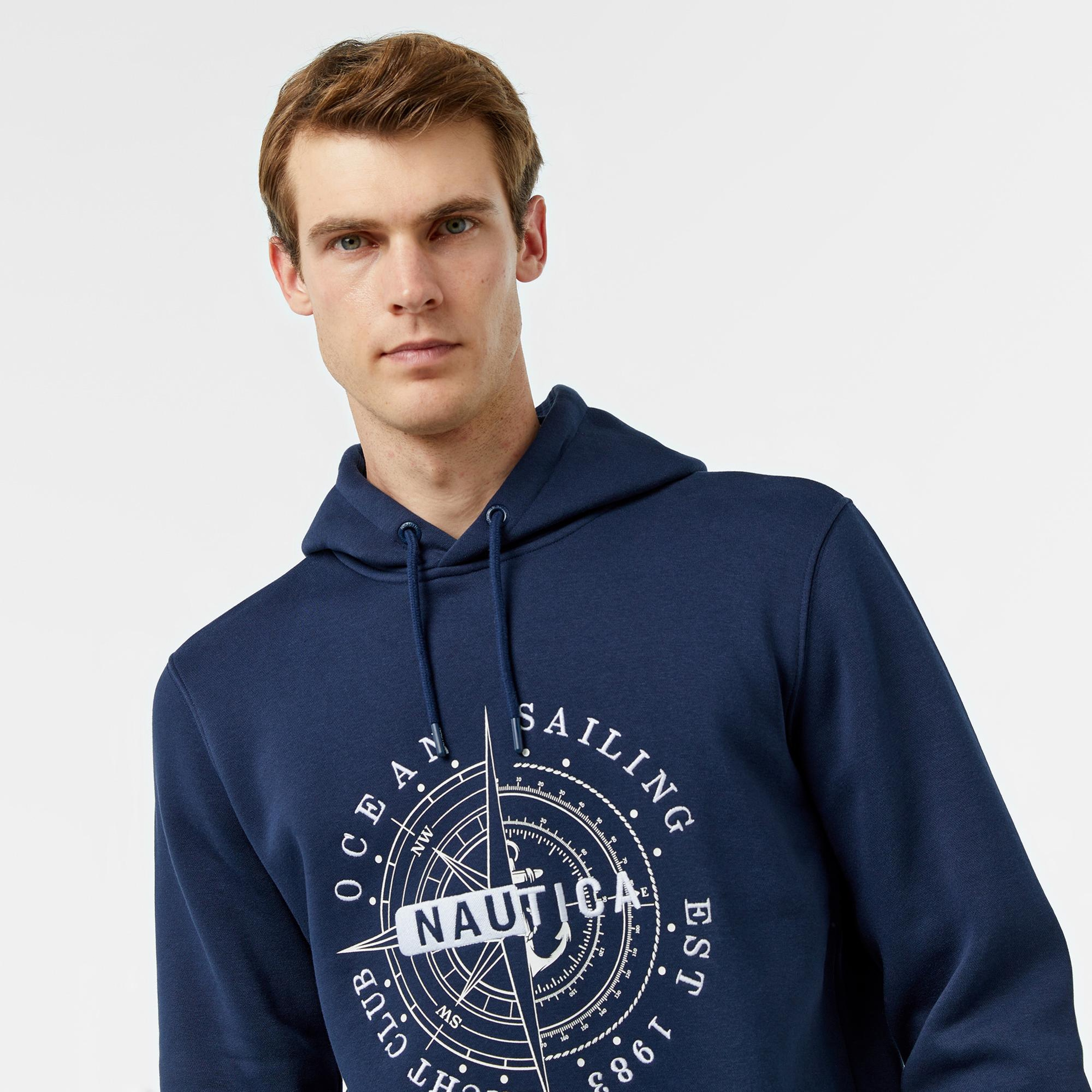 Nautica Erkek Lacivert Regular Fit Sweatshirt