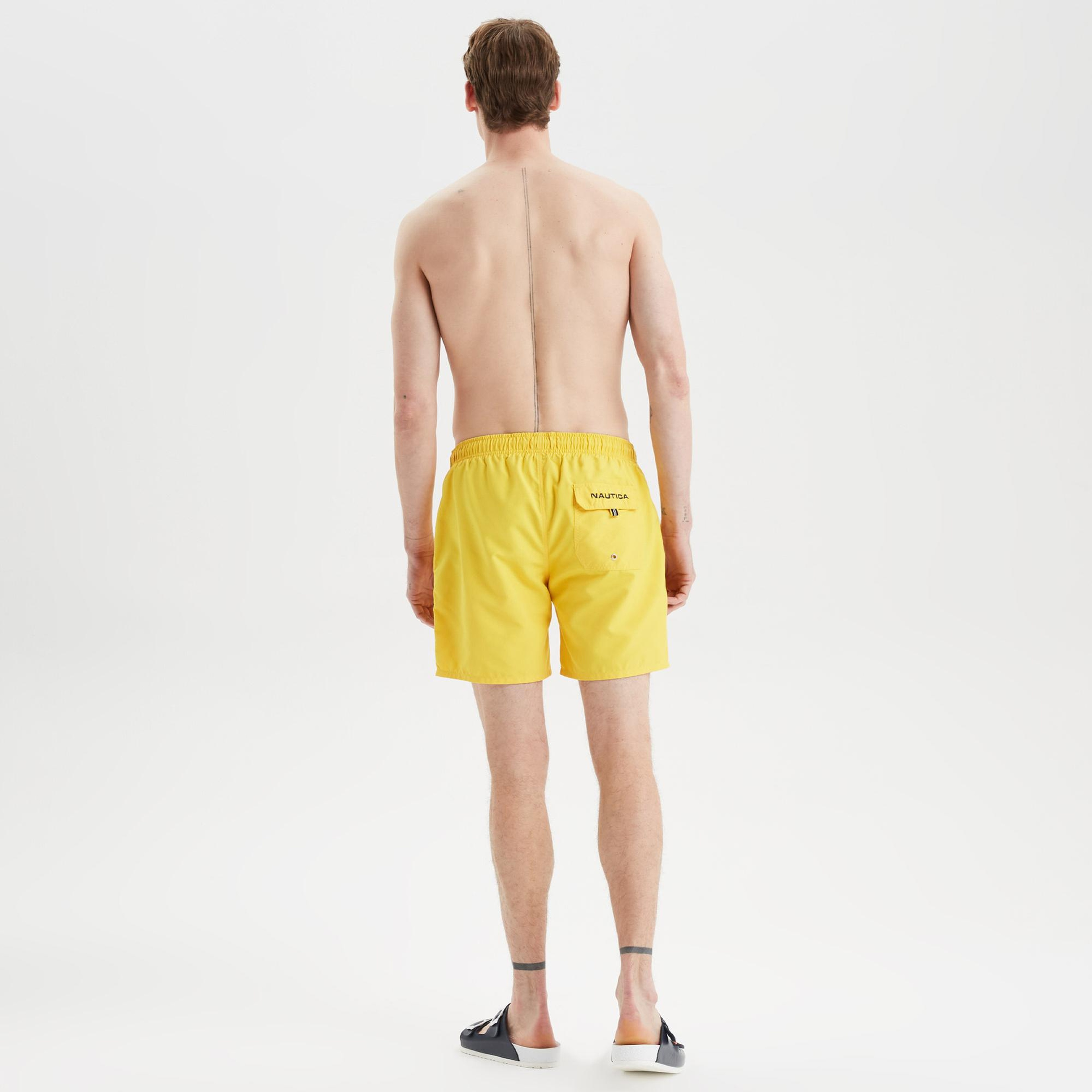 Nautica Erkek Sarı Regular Fit Deniz Şortu
