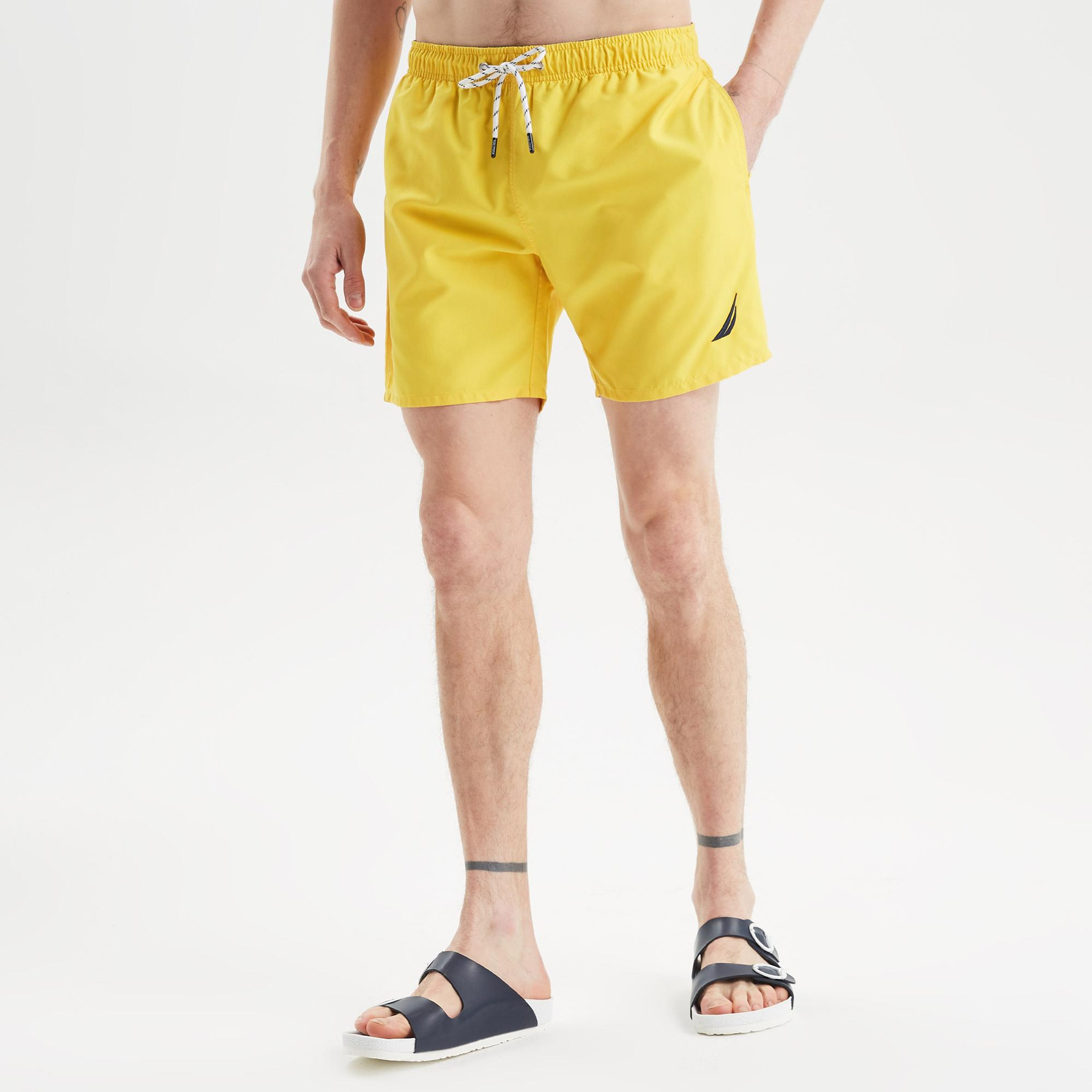 Nautica Erkek Sarı Regular Fit Deniz Şortu