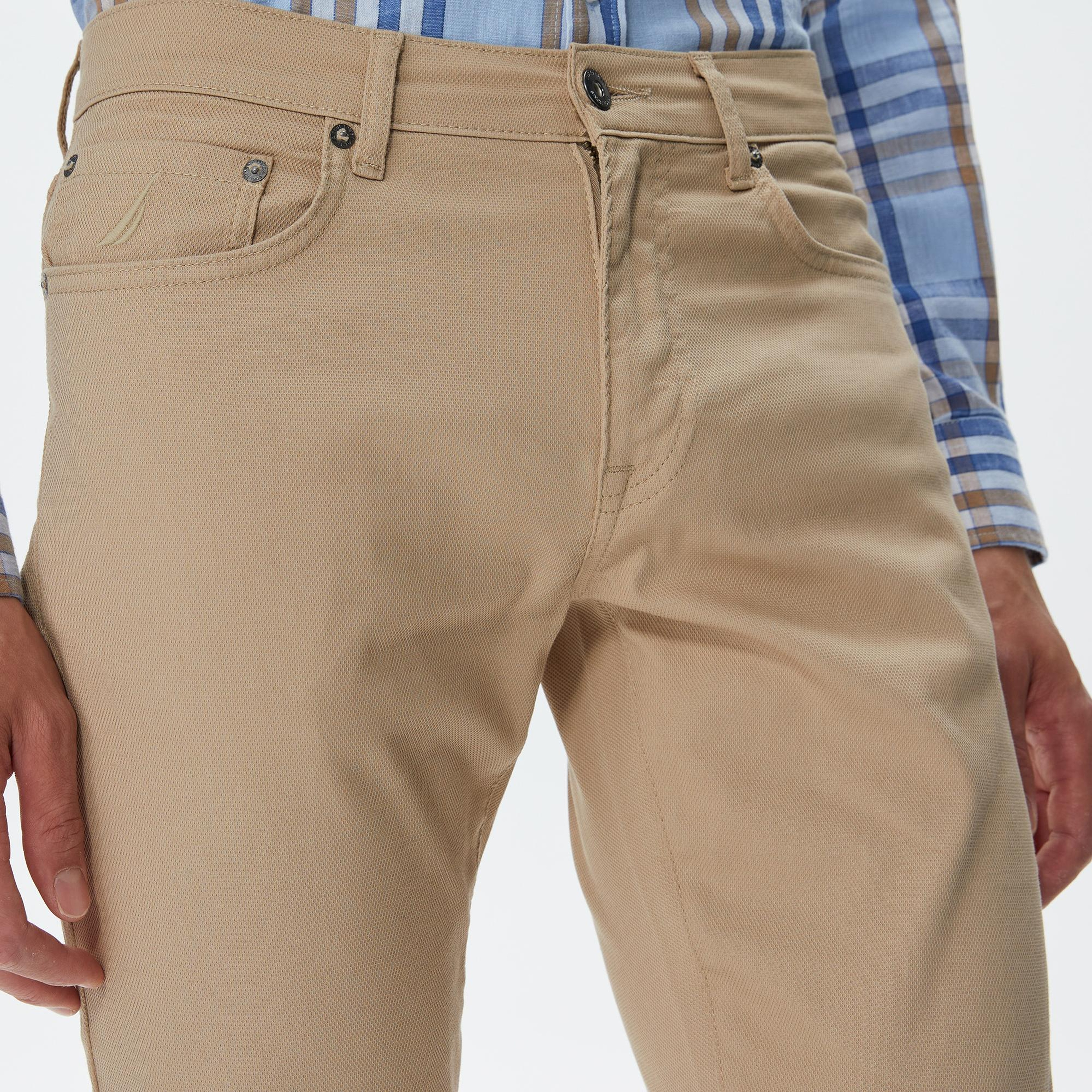 Nautica Erkek Bej Slim Fit Pantolon