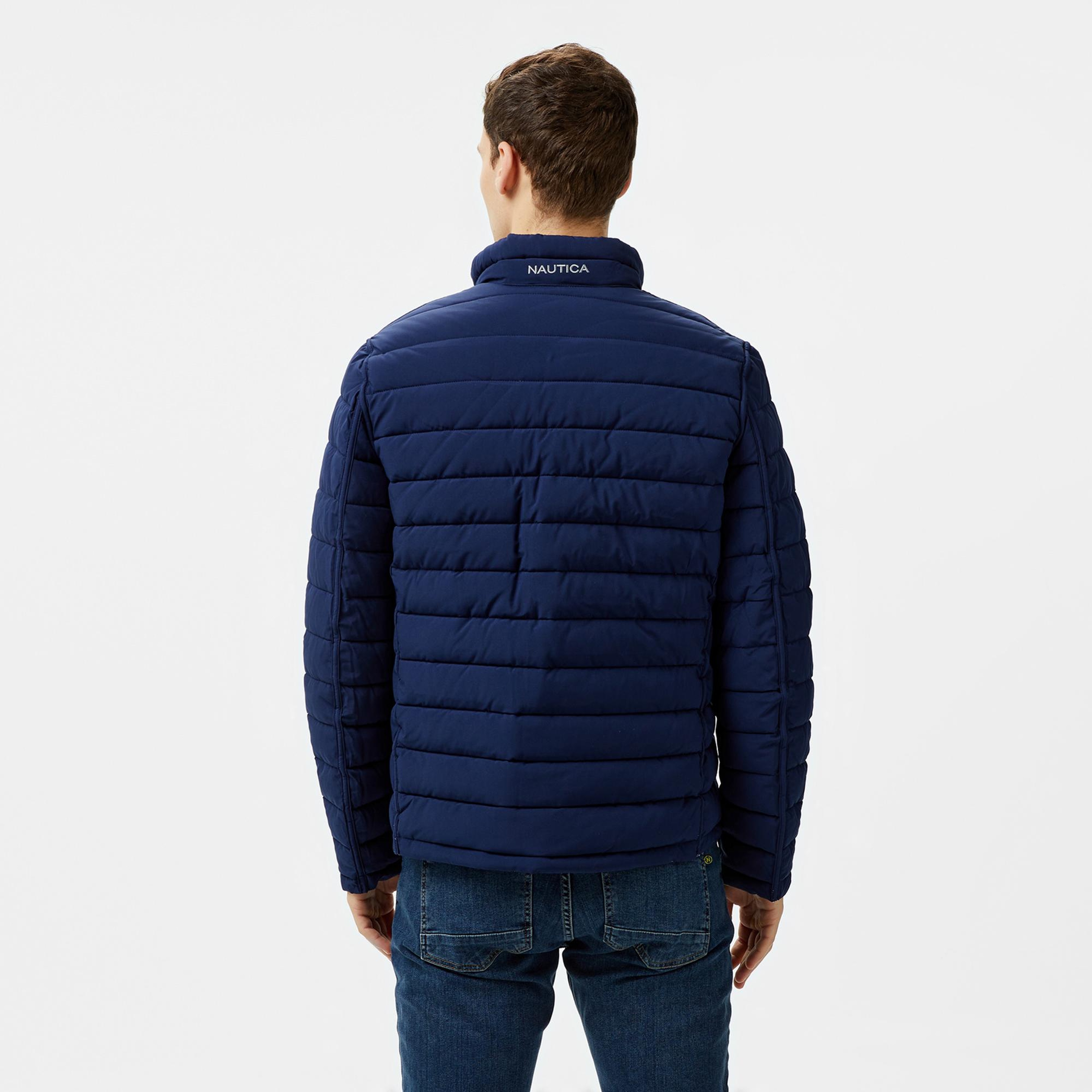 Nautica Erkek Gri Regular Fit Çift Taraflı Mont