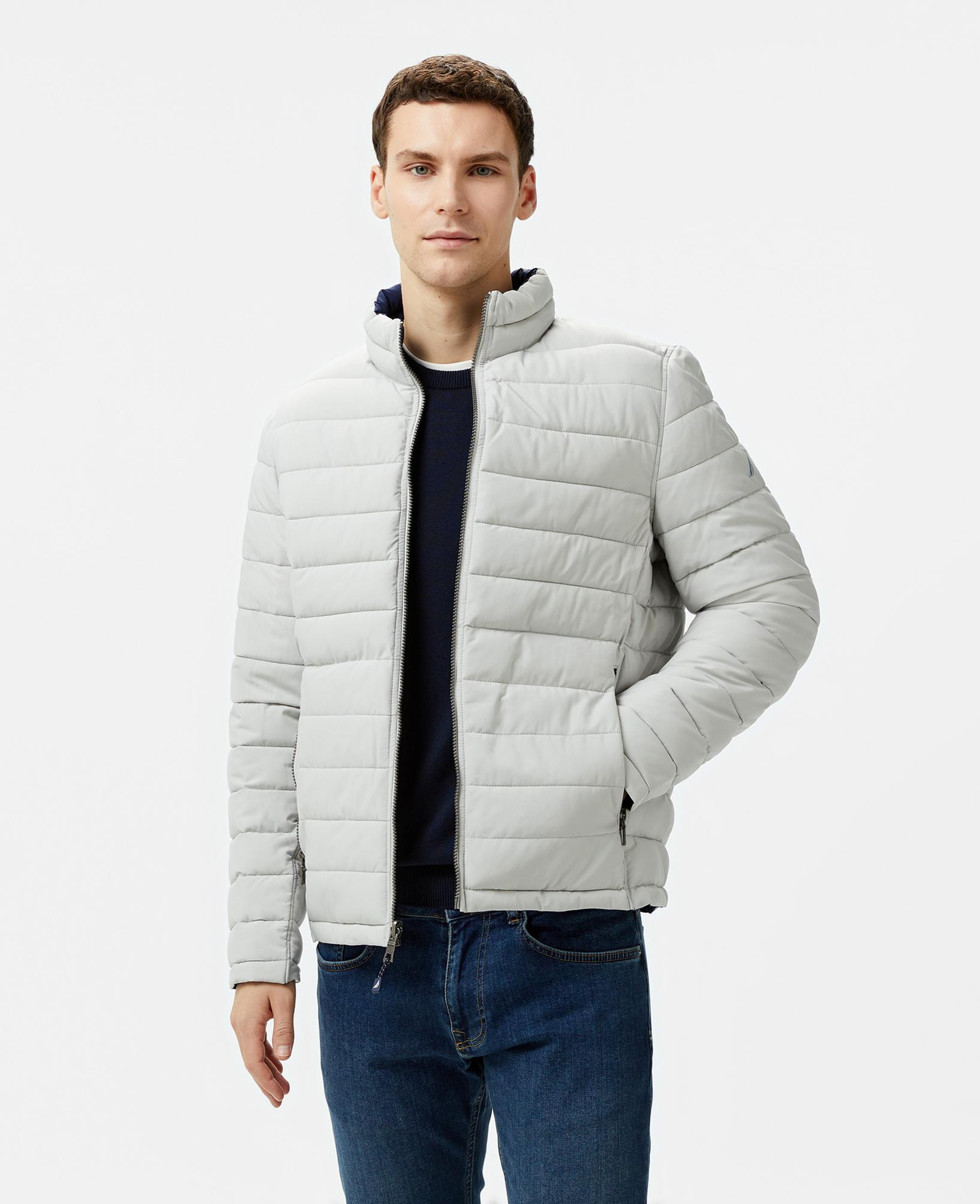 Nautica Erkek Gri Regular Fit Çift Taraflı Mont