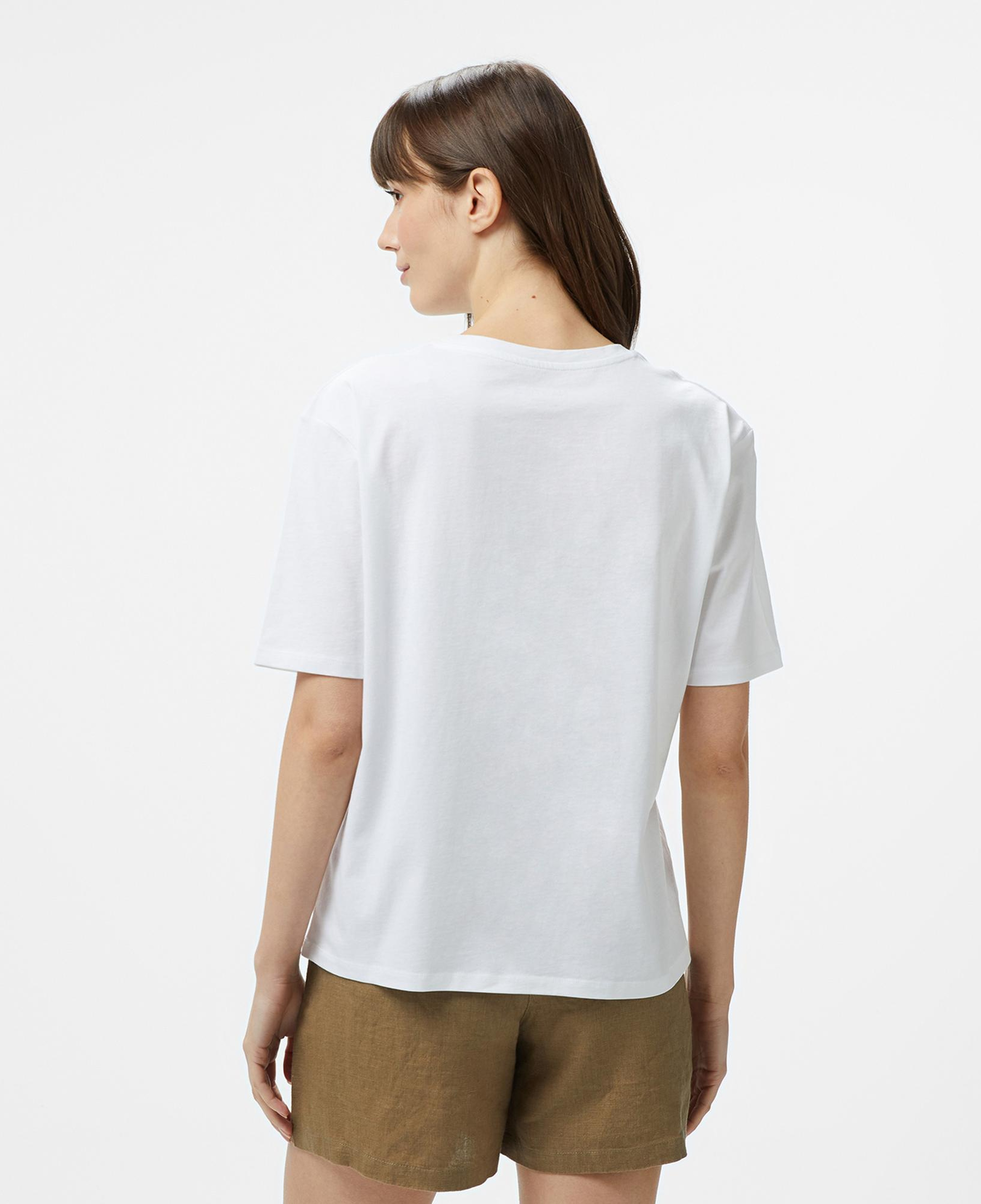 Nautica Kadın Beyaz Regular Fit Nakışlı T-Shirt