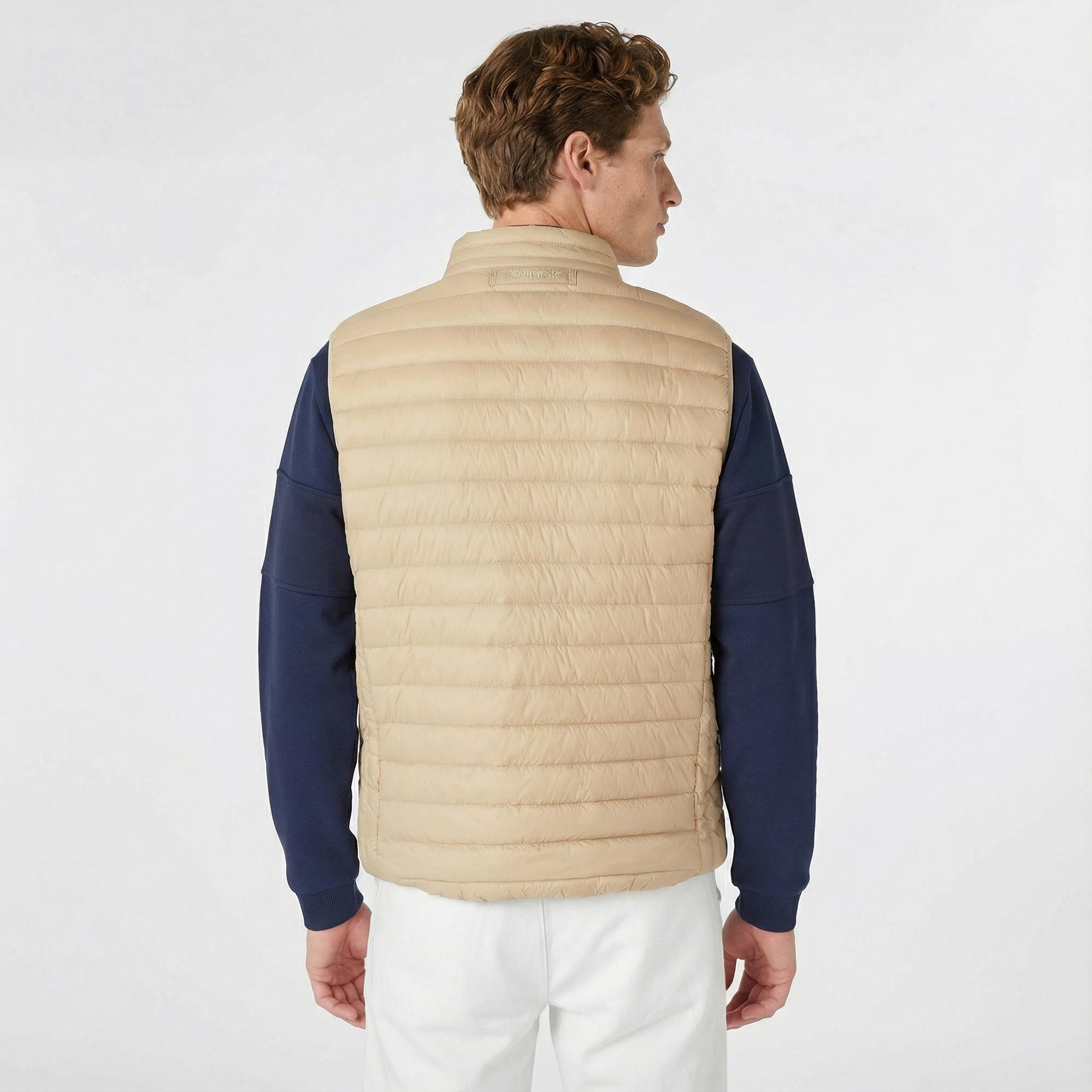 Nautica Erkek Bej Standart Fit Yelek