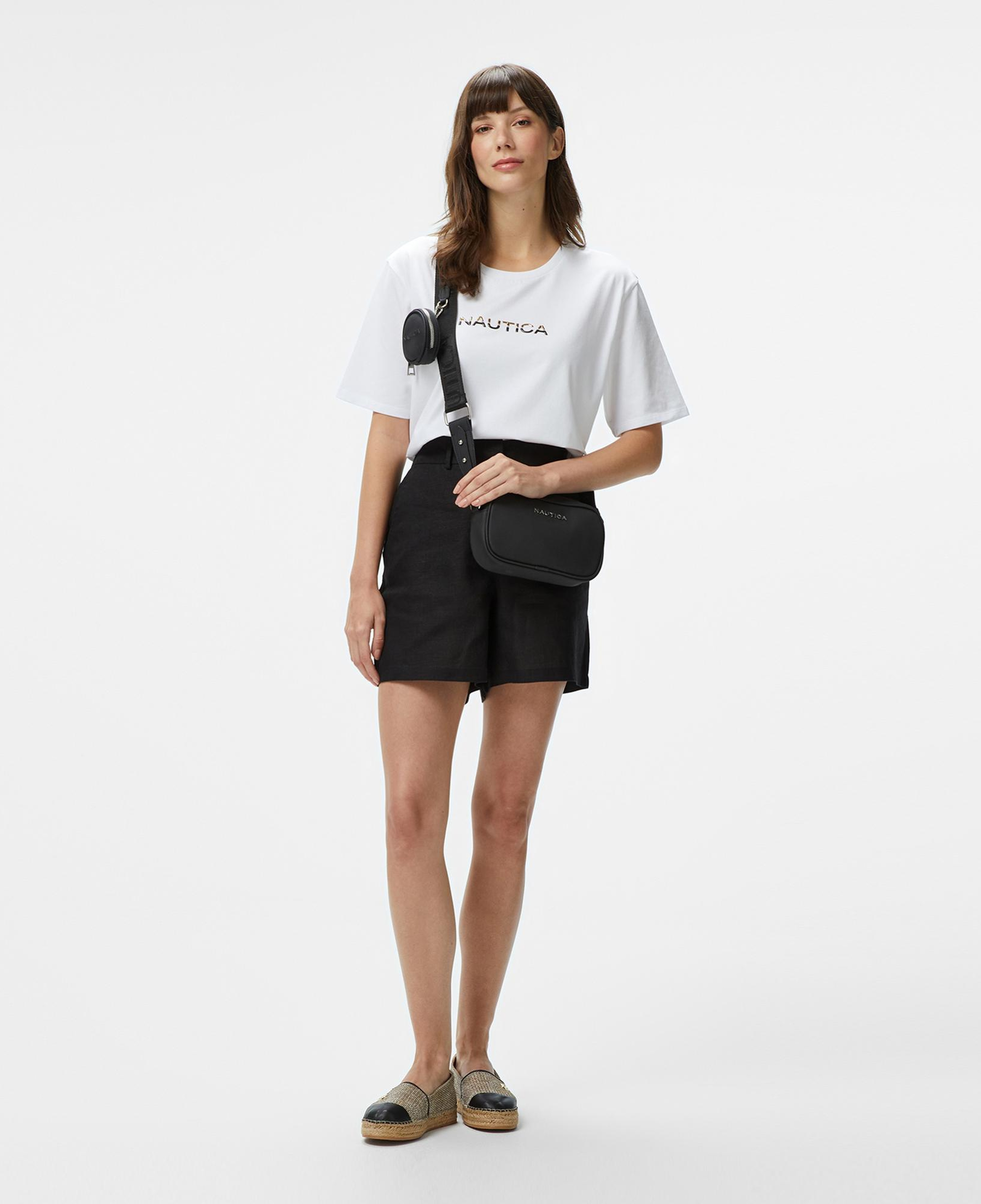 Nautica Kadın Beyaz Regular Fit Baskılı T-Shirt